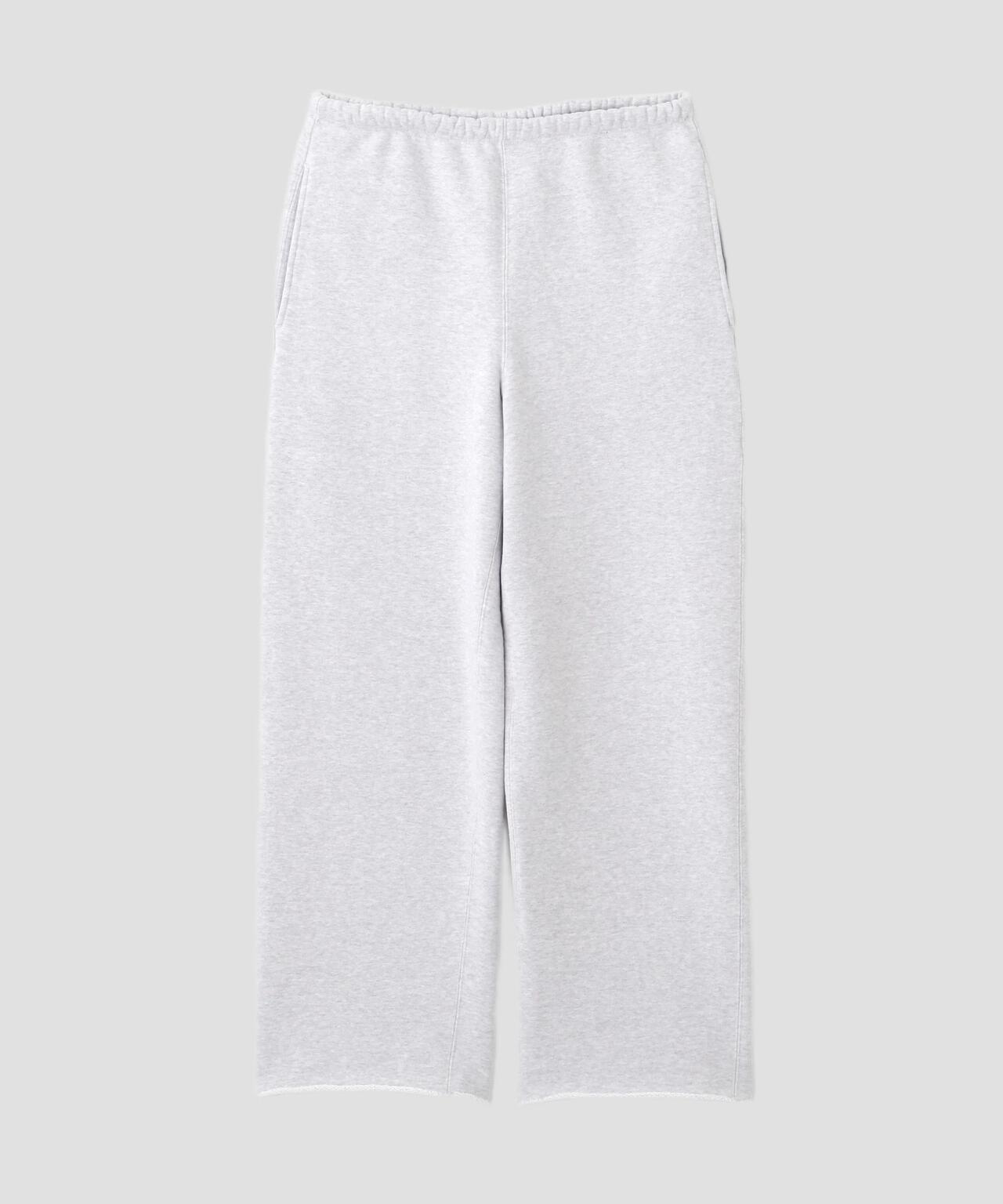 YLÈVE / HEAVY WEIGHT FLEECE BLEACH CUT OFF TROUSERS