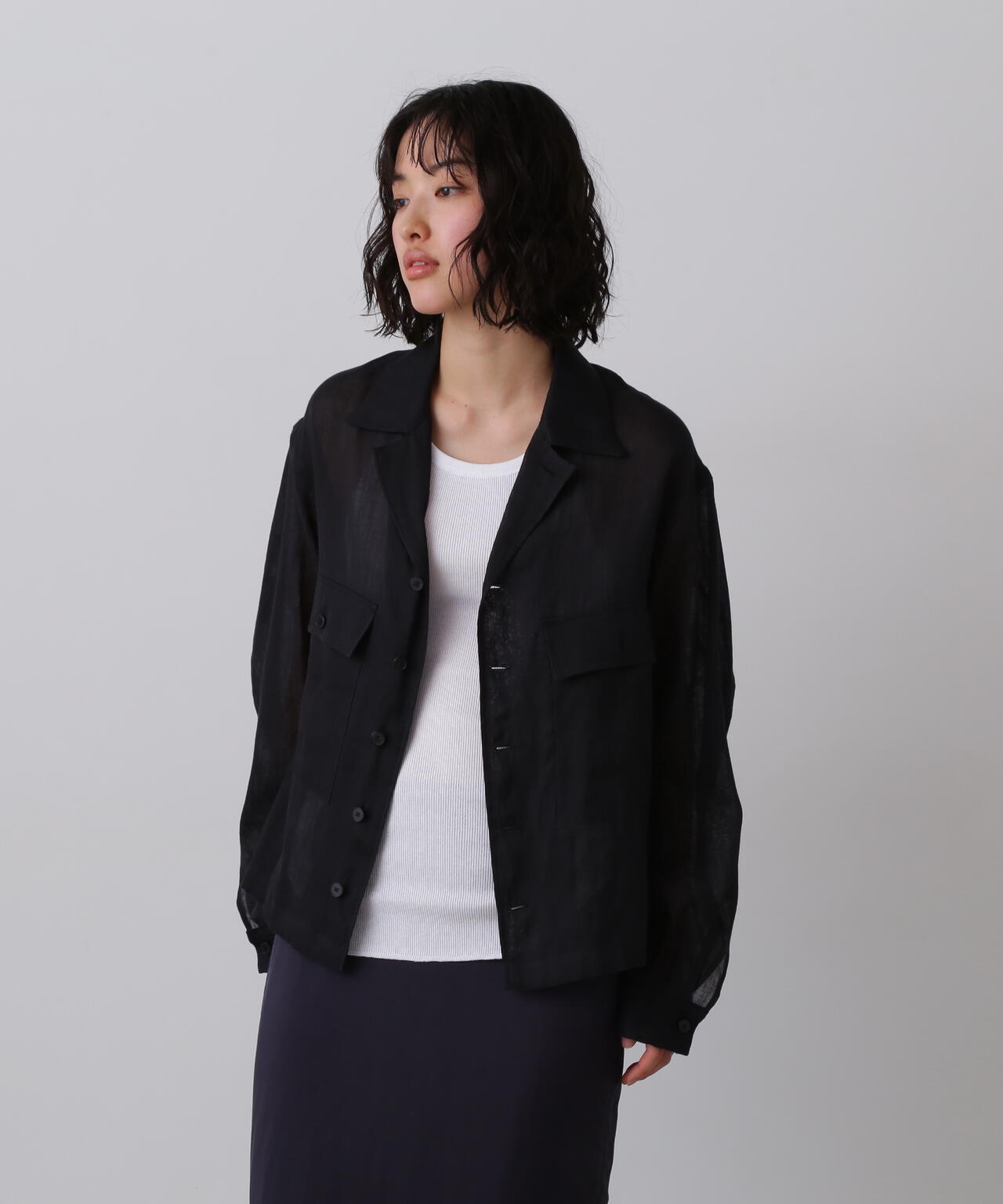 YLÈVE / COTTON SILK DOUBLE ORGANDY SHIRT | YLÈVE（イレーヴ