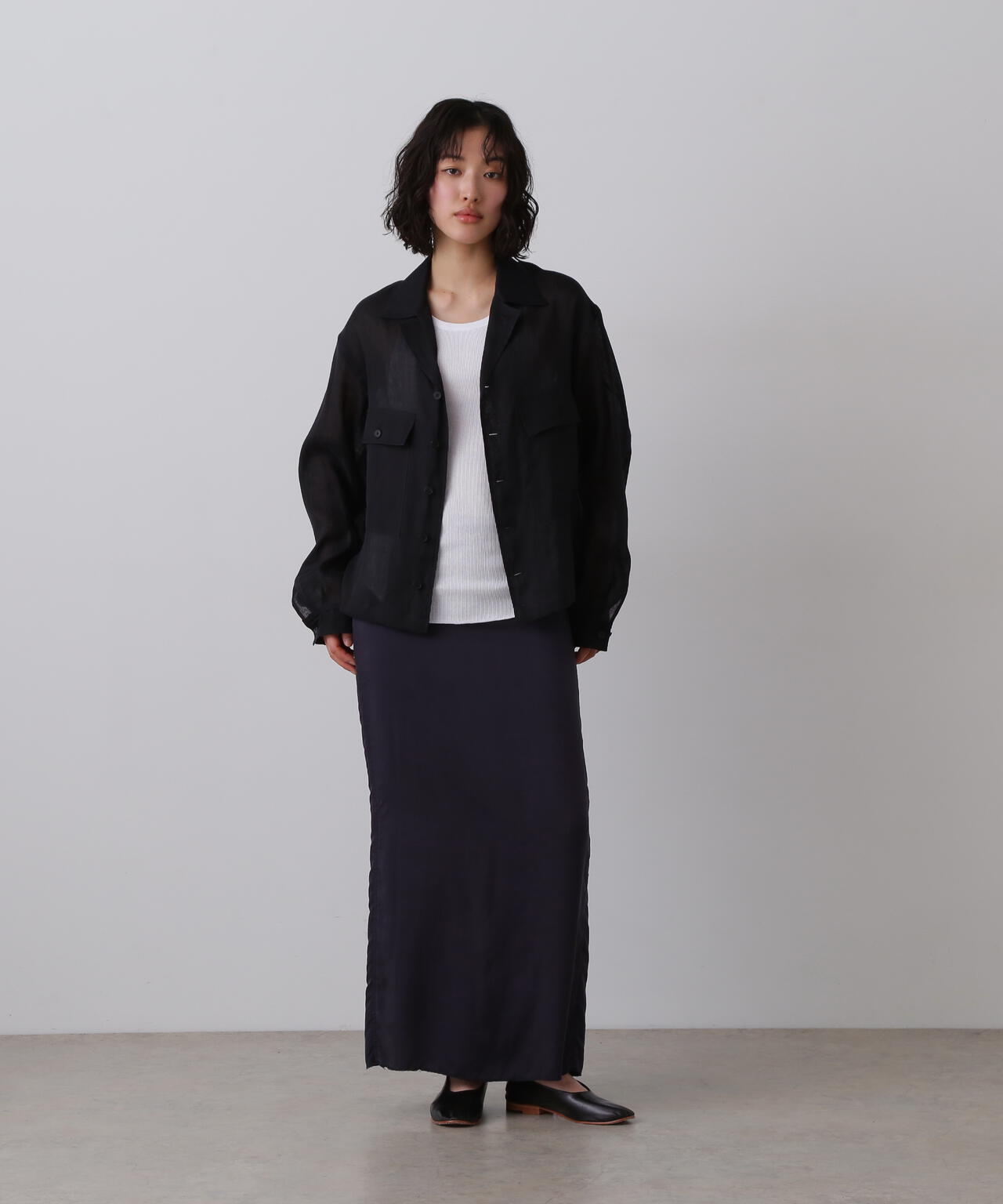 YLÈVE / COTTON SILK DOUBLE ORGANDY SHIRT | YLÈVE（イレーヴ