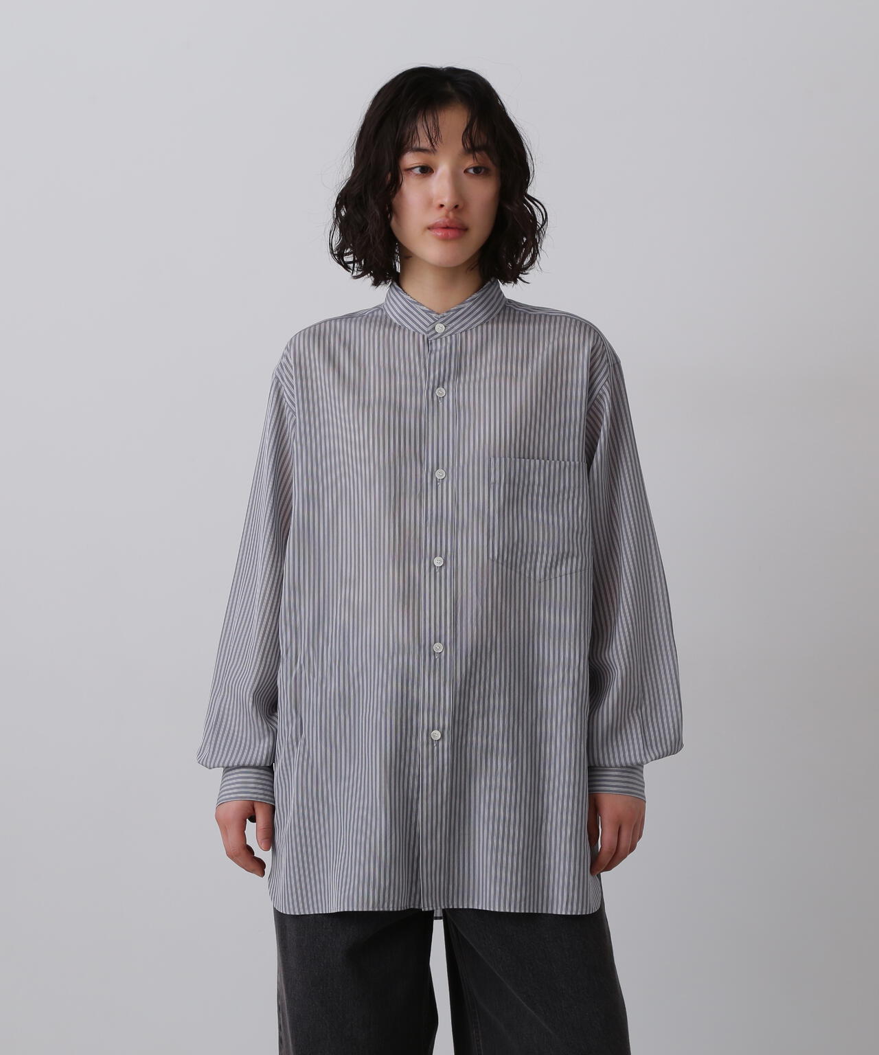 YLÈVE / ACETATE CUPRA STRIPE SHIRT | YLÈVE（イレーヴ） ｜【公式