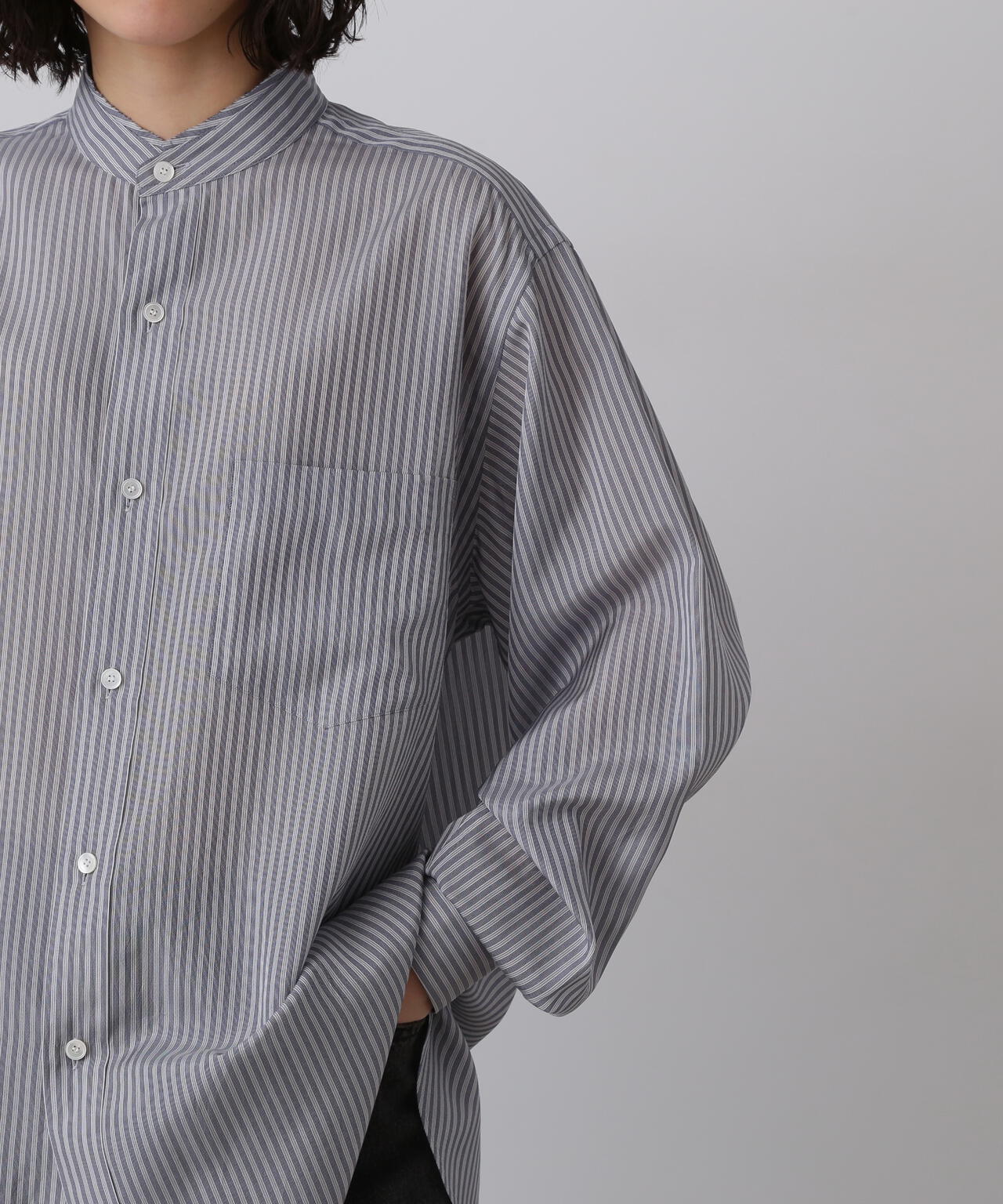 YLÈVE / ACETATE CUPRA STRIPE SHIRT | YLÈVE（イレーヴ