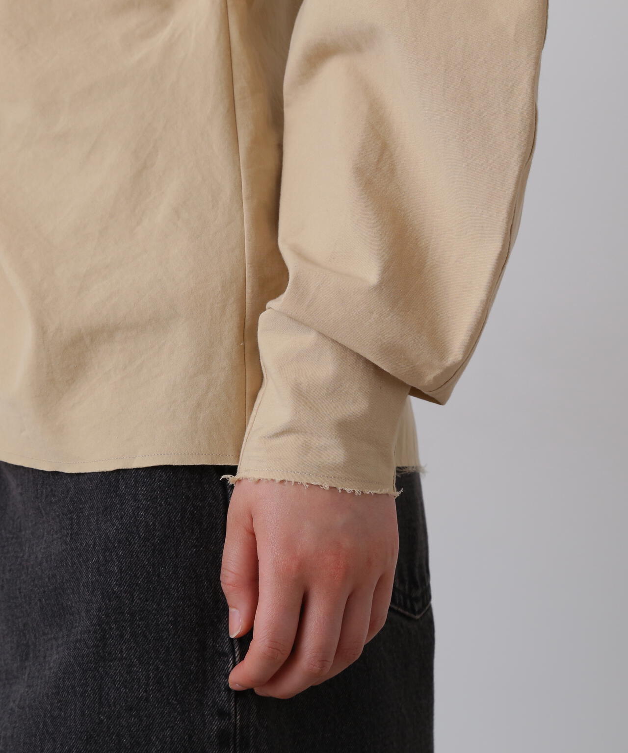 YLÈVE / OMI BLEACHED COTTON TWILL TWIST  BLOUSE