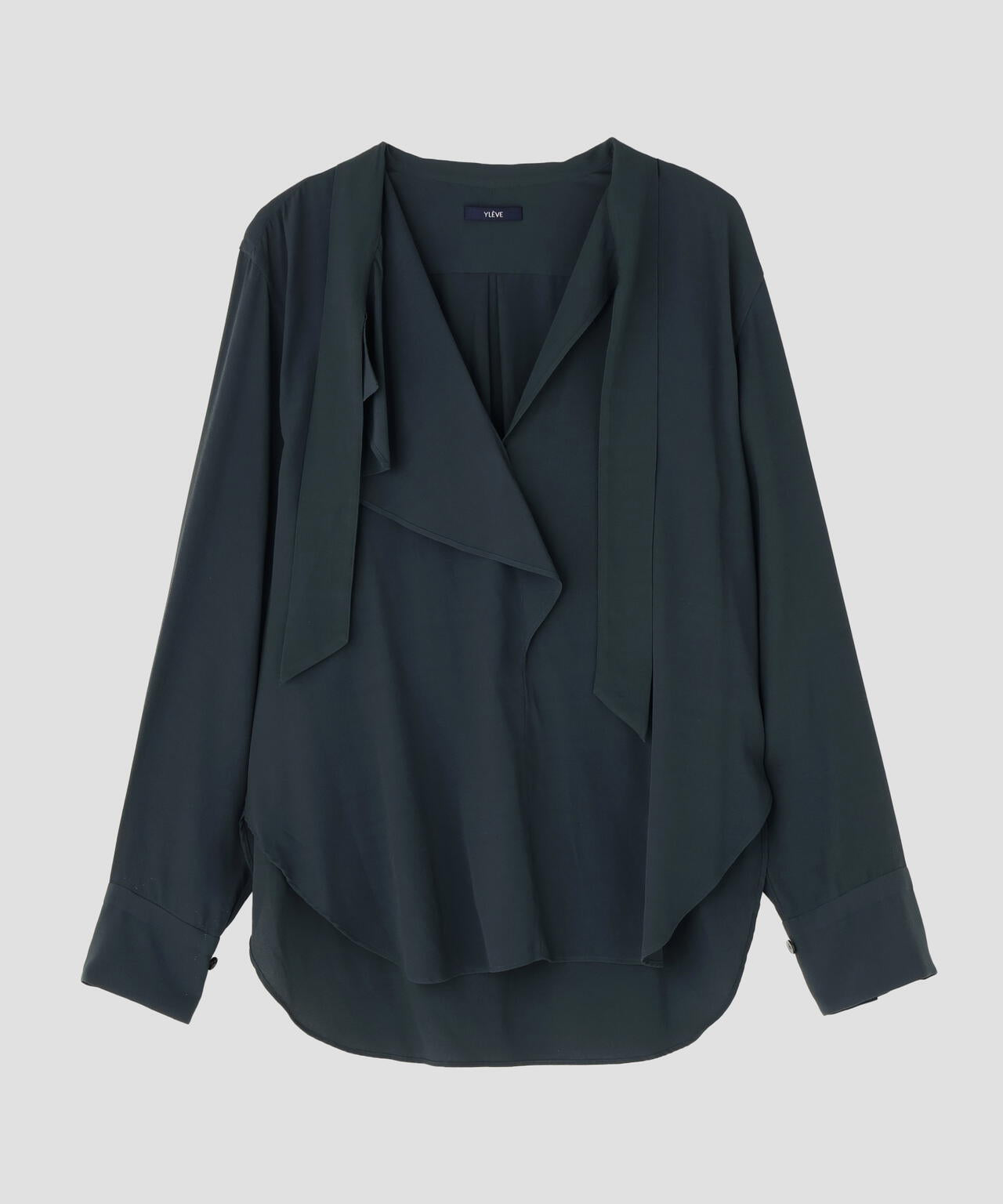 YLÈVE / RAYON DE CHINE RUFFLE BLOUSE