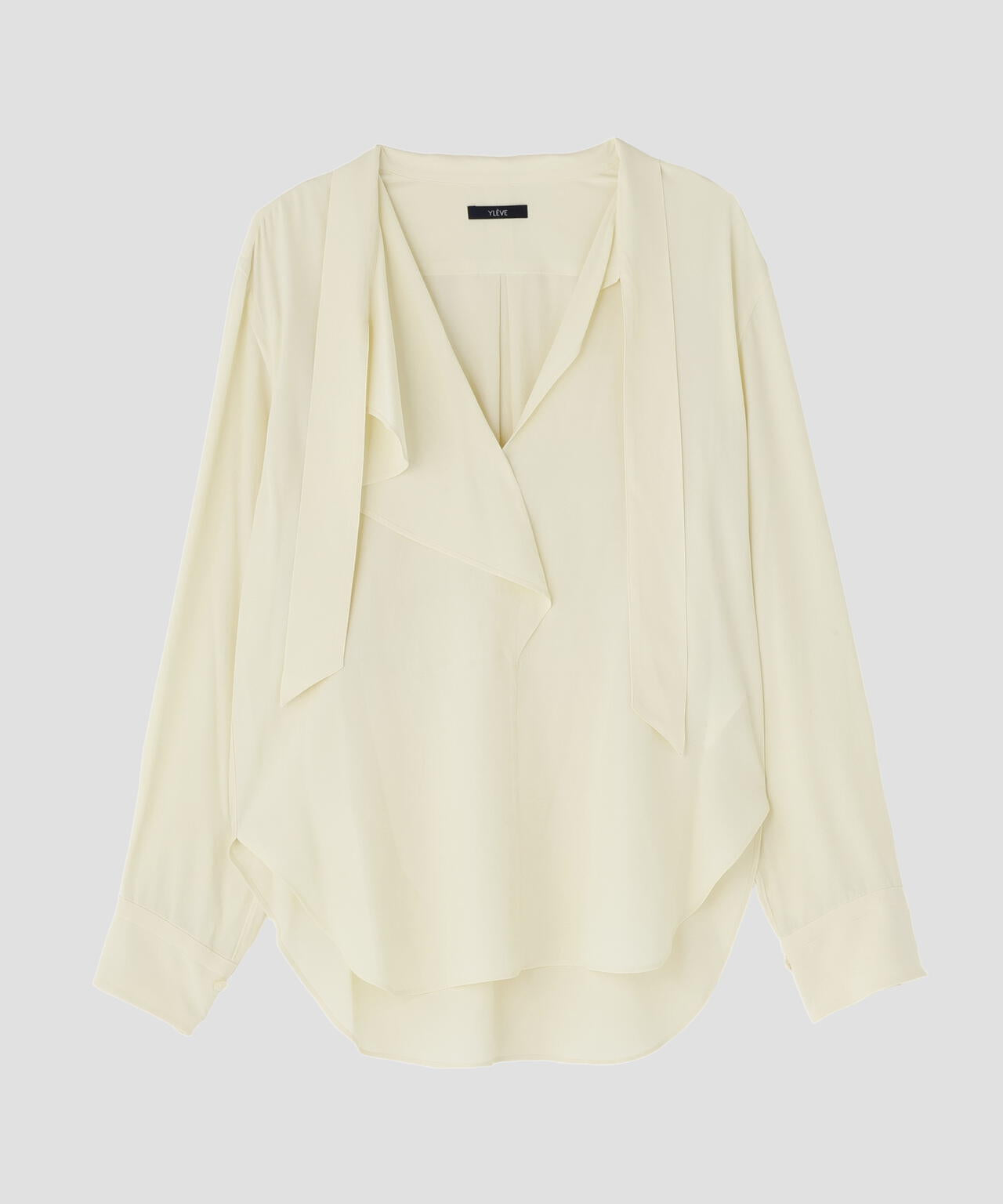 YLÈVE / RAYON DE CHINE RUFFLE BLOUSE