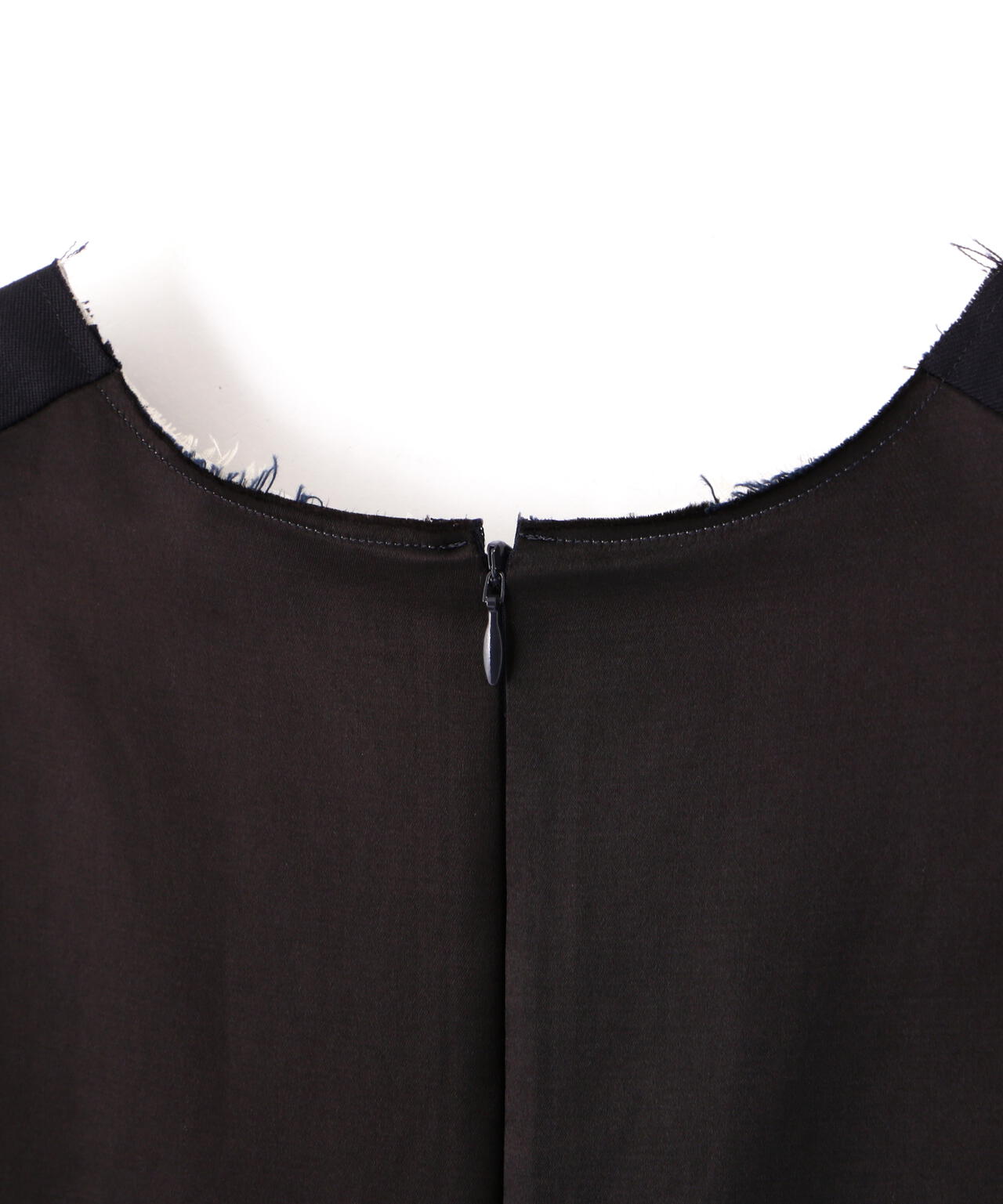 YLÈVE / WOOL MOHAIR GABA x VISCOSE COTTON SATIN ONE PIECE