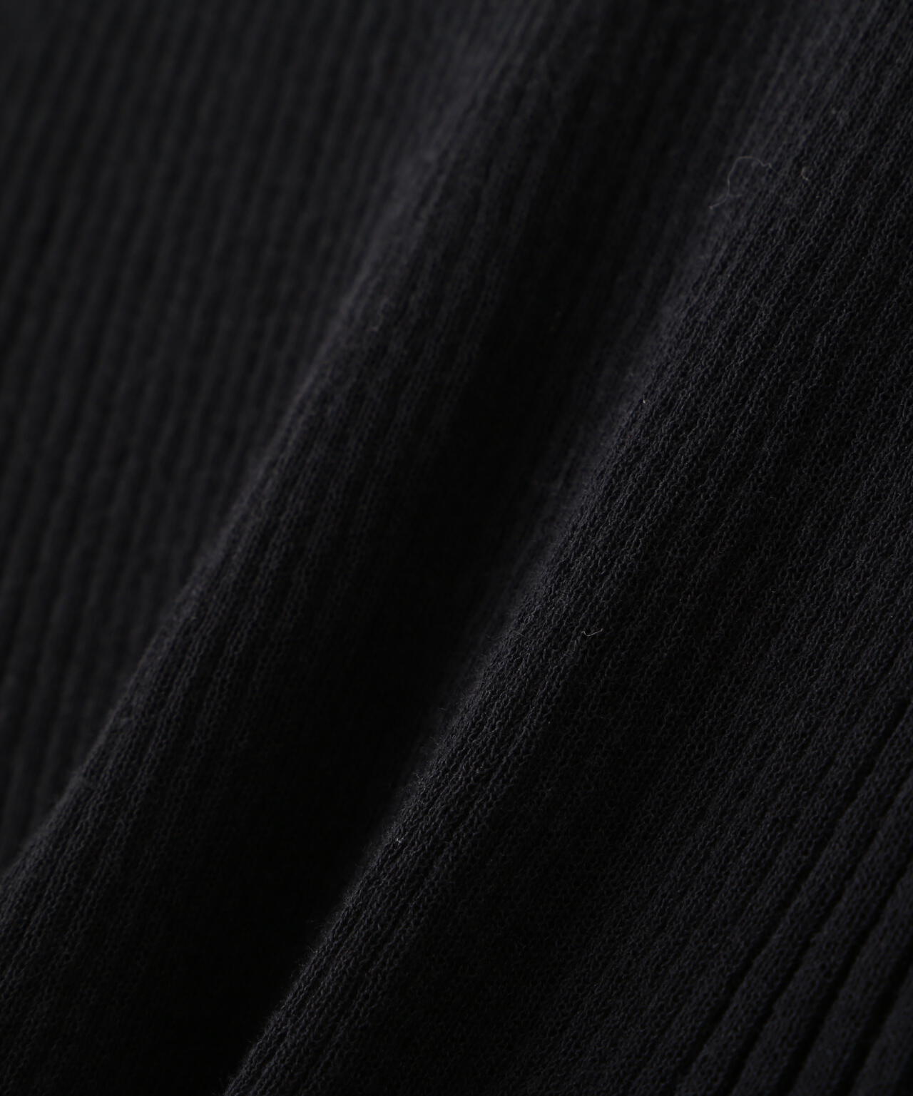 YLÈVE / SHEER RIB KNIT LONG SLEEVE POLO