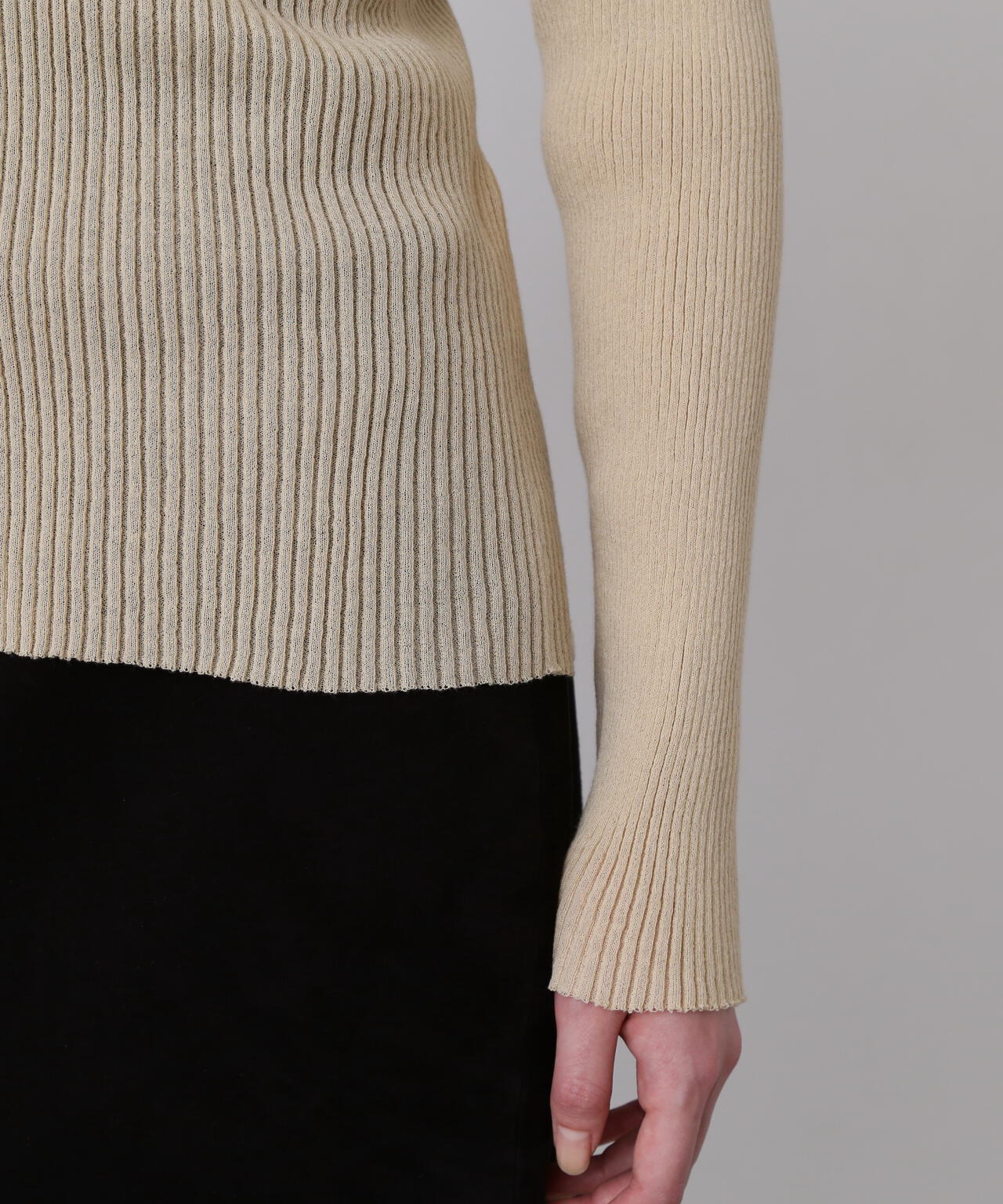 YLEVE / SHEER RIB KNIT LONG SLEEVE POLO | YLÈVE（イレーヴ