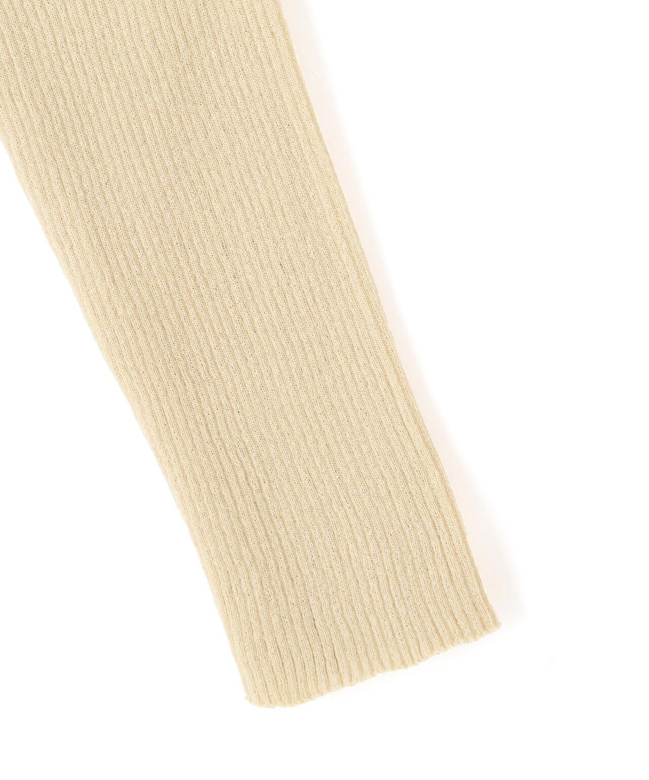 YLÈVE / SHEER RIB KNIT LONG SLEEVE POLO