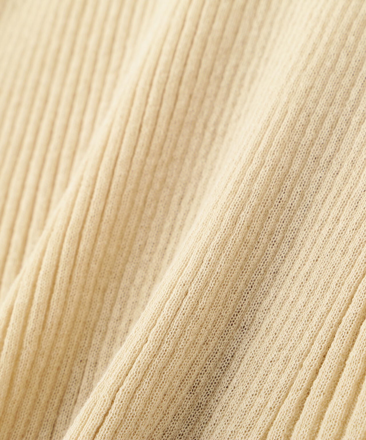 YLÈVE / SHEER RIB KNIT LONG SLEEVE POLO