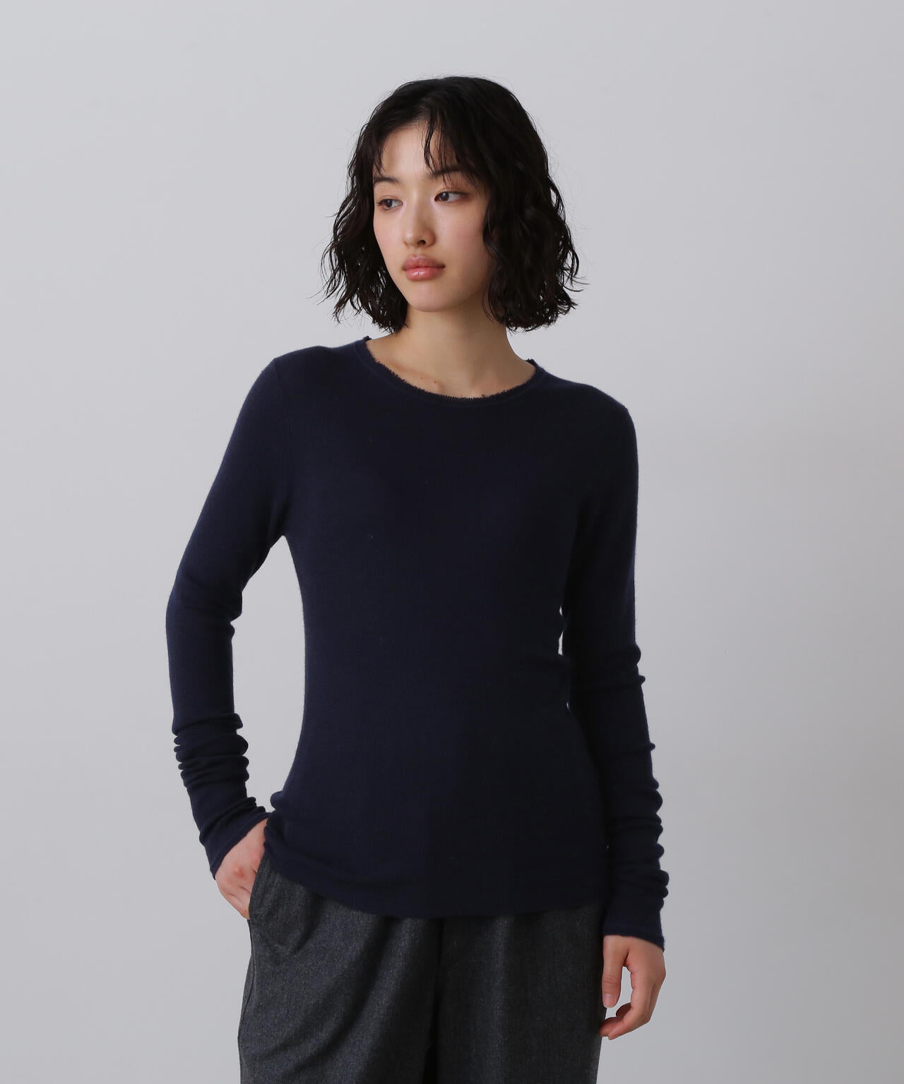 トップス YLEVE European Linen Silk Knit Pullover YLEVE(イレーヴ) / EUROPEAN LINEN SILK BASQUE KN P/O