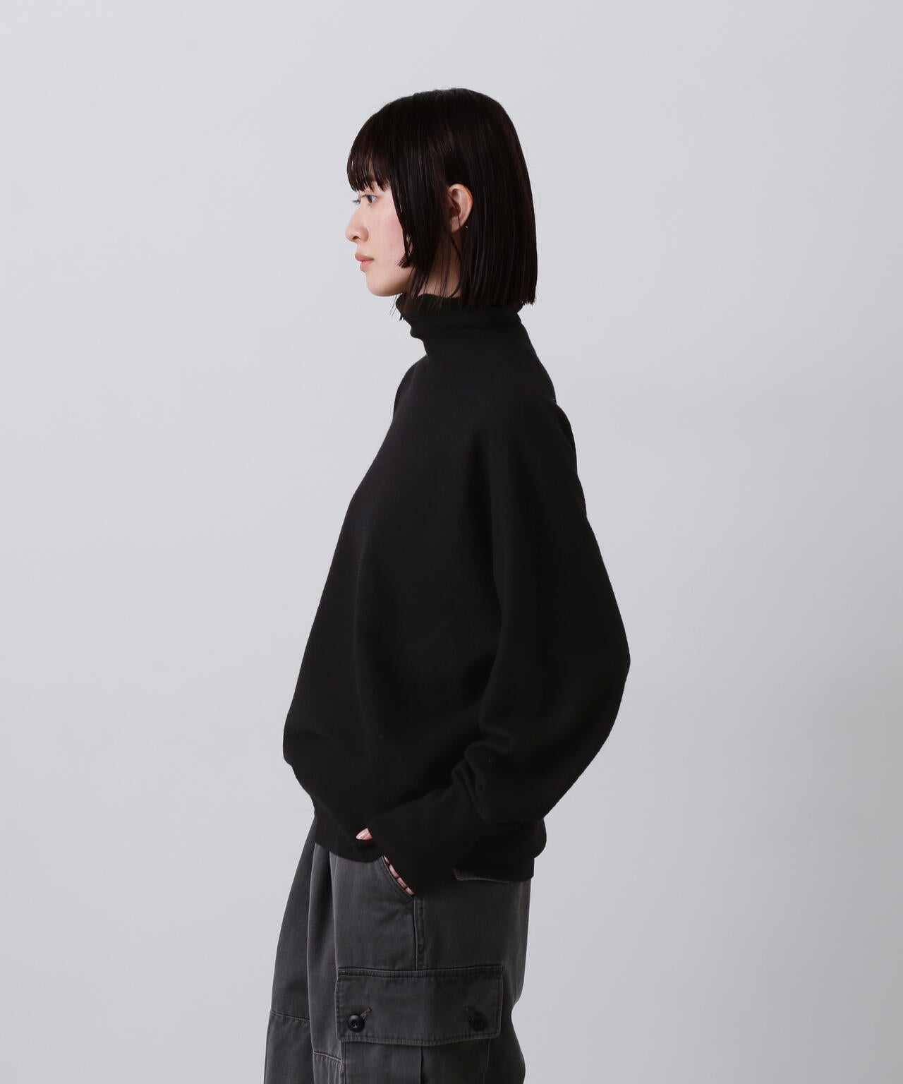 YLÈVE / ULTARAFINE MERINO WOOL MILLED KNIT PULL OVER | YLÈVE