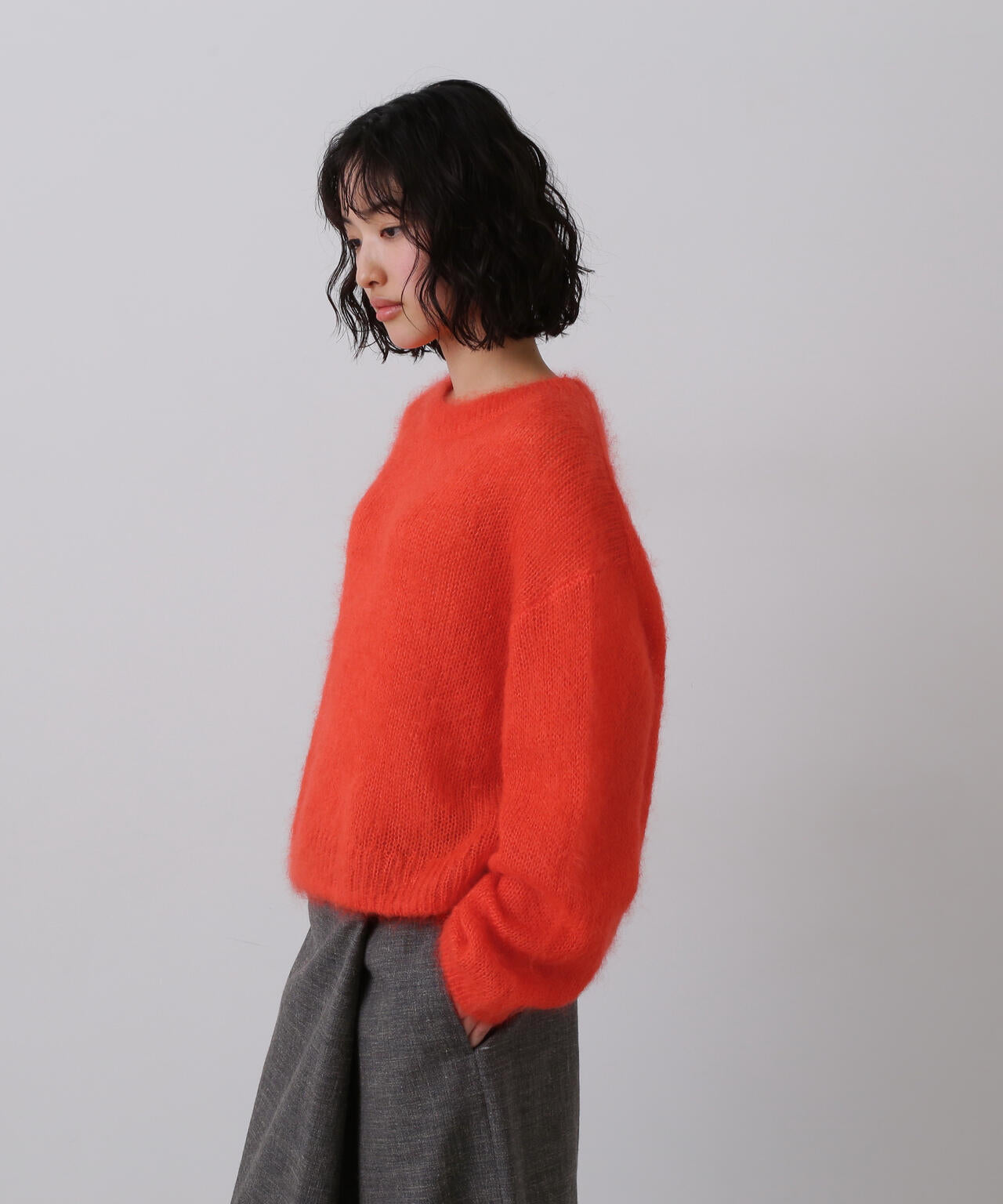YLÈVE / MOHAIR SILK KNIT PULL OVER