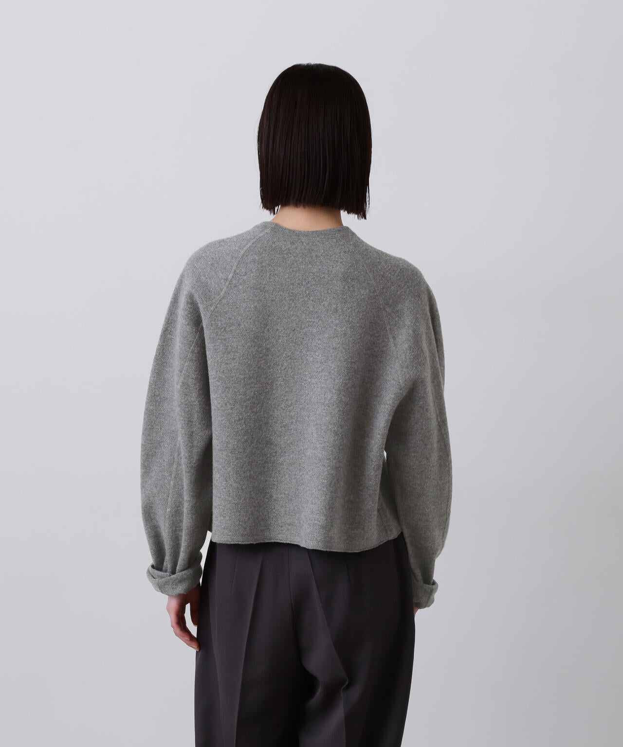 YLÈVE / ULTRAFINE MERINO MILLED WOOL KNIT PULL OVER | YLÈVE