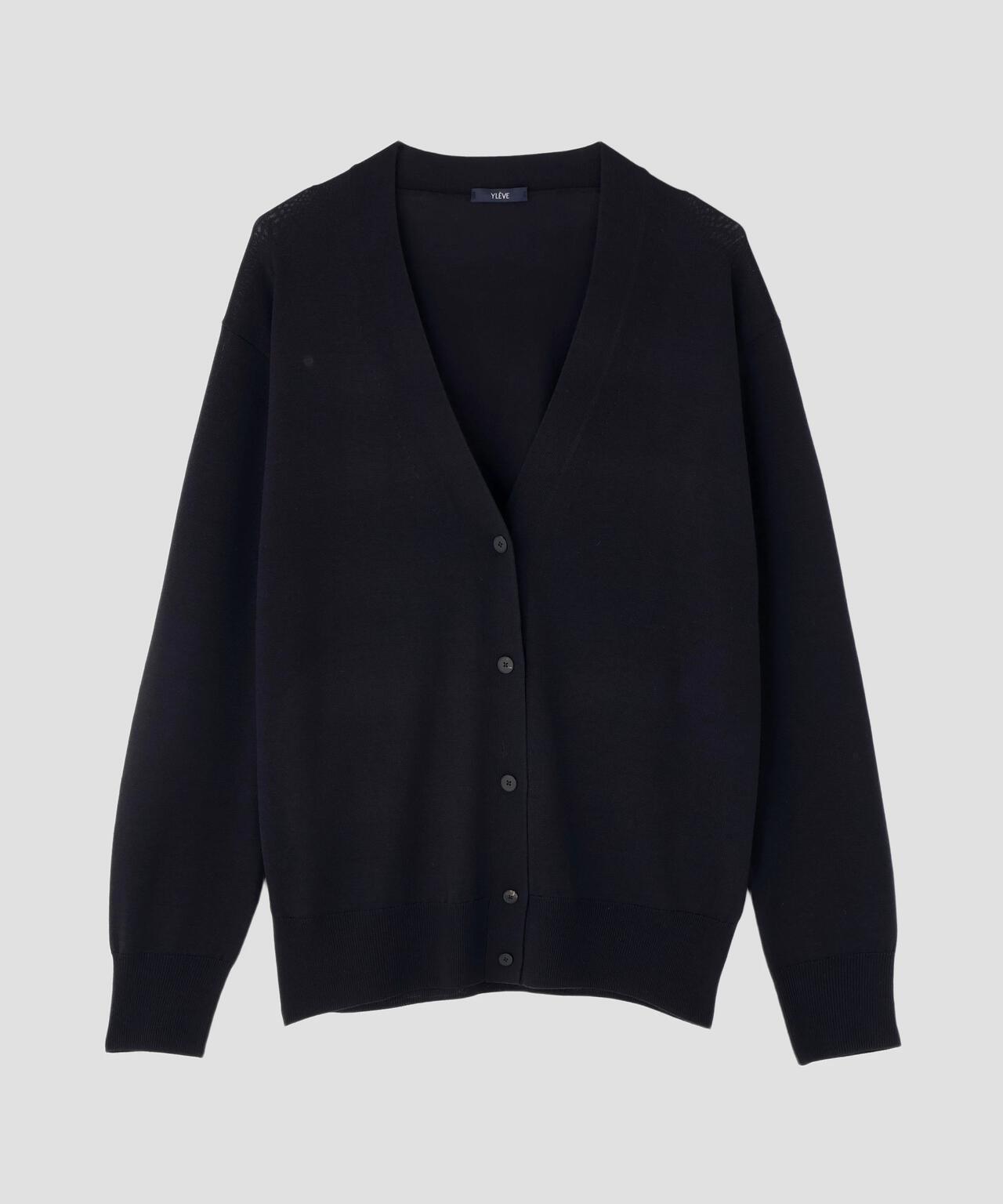 YLÈVE / SUPERFINE 120’S WOOL KNIT CARDIGAN