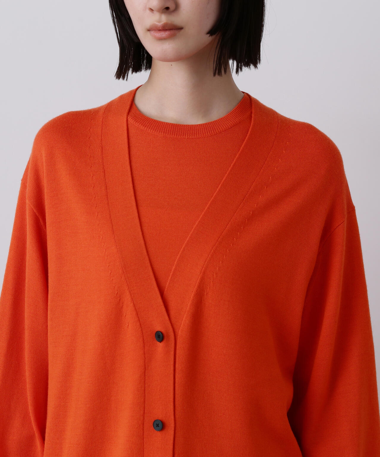 YLÈVE / SUPERFINE 120’S WOOL KNIT CARDIGAN