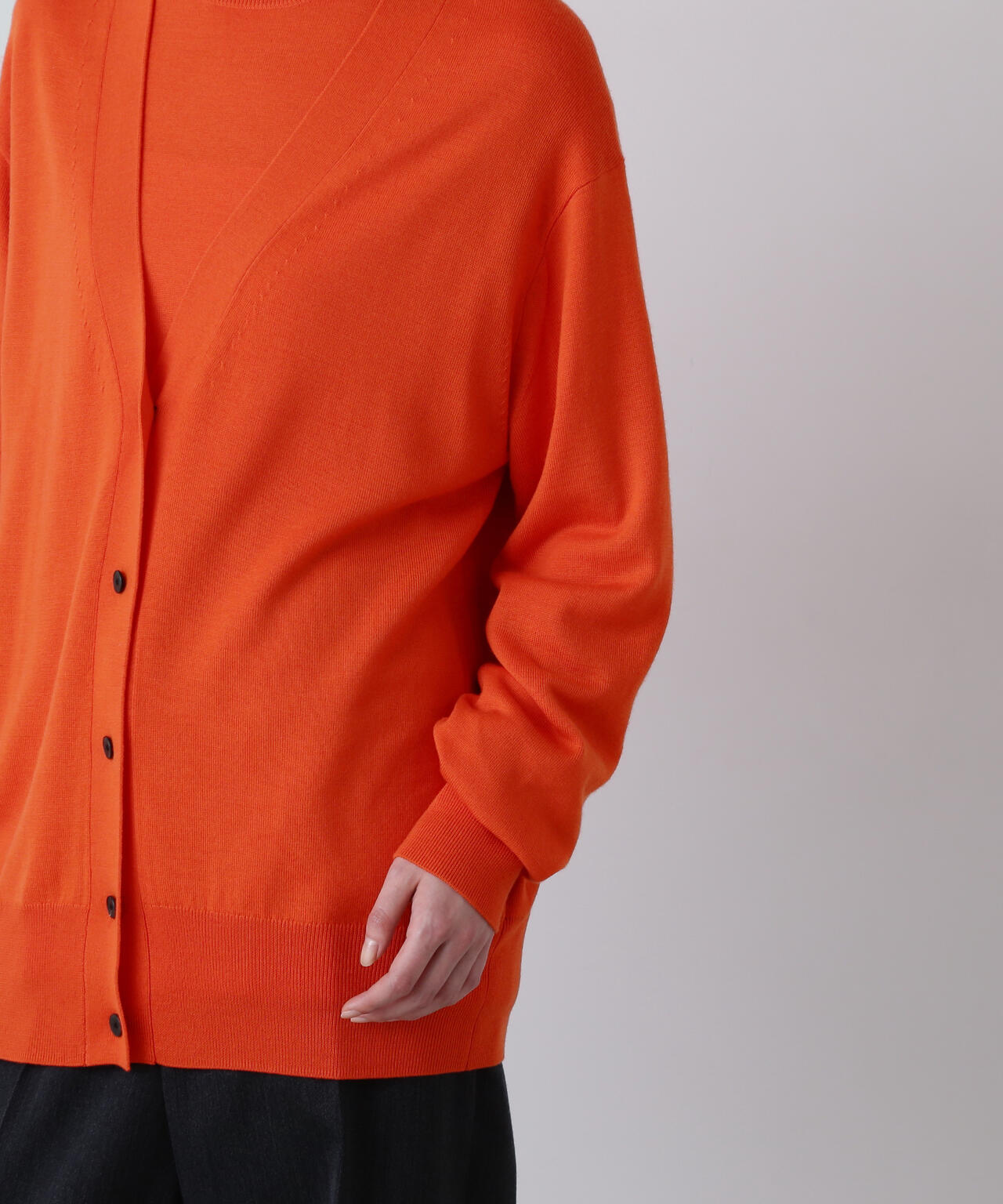 YLÈVE / SUPERFINE 120’S WOOL KNIT CARDIGAN