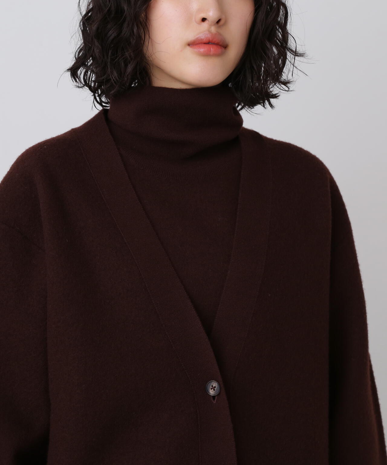 YLÈVE / ULTARAFINE MERINO WOOL MILLED KNIT CARDIGAN | YLÈVE