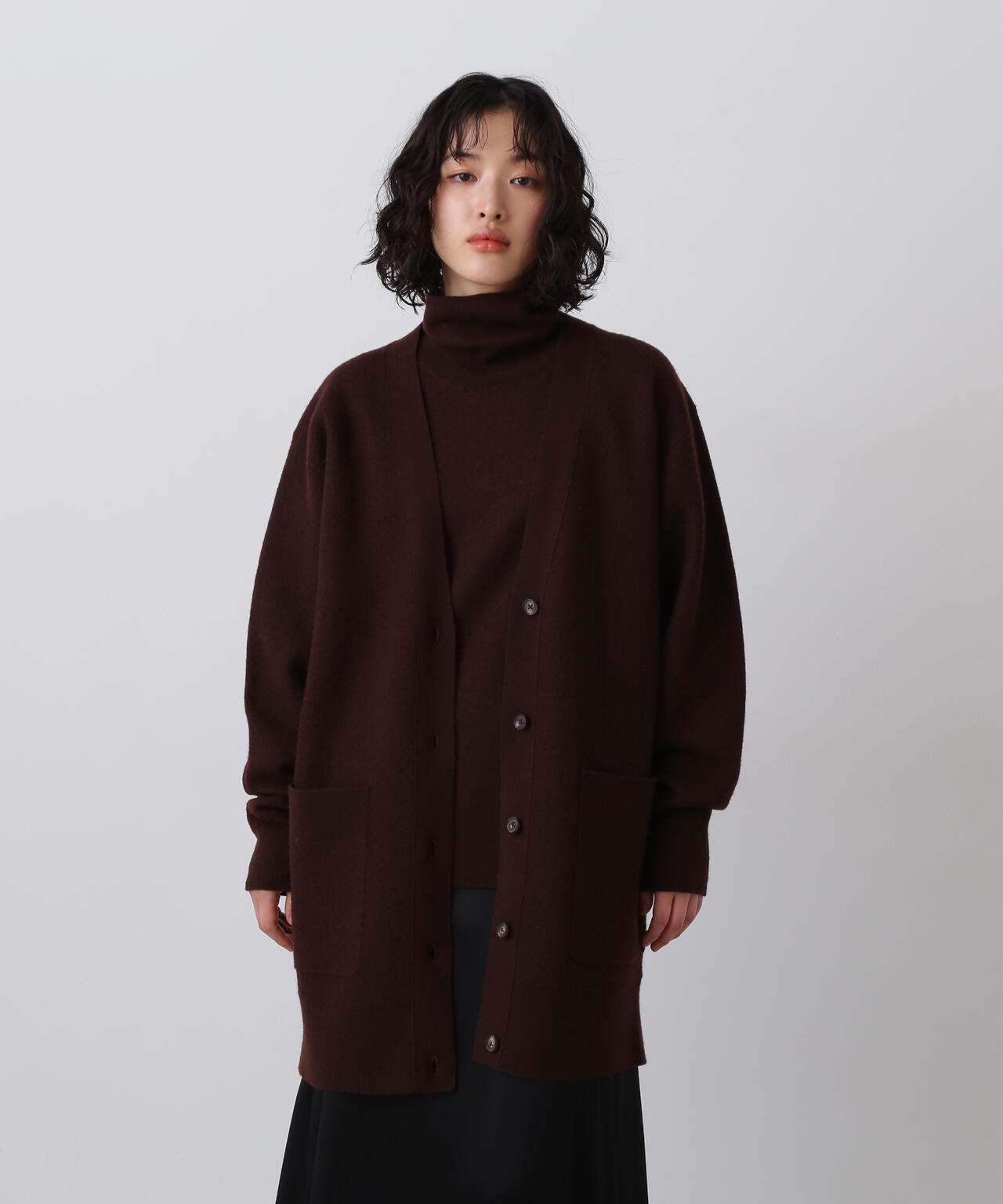 YLÈVE / ULTARAFINE MERINO WOOL MILLED KNIT CARDIGAN | YLÈVE