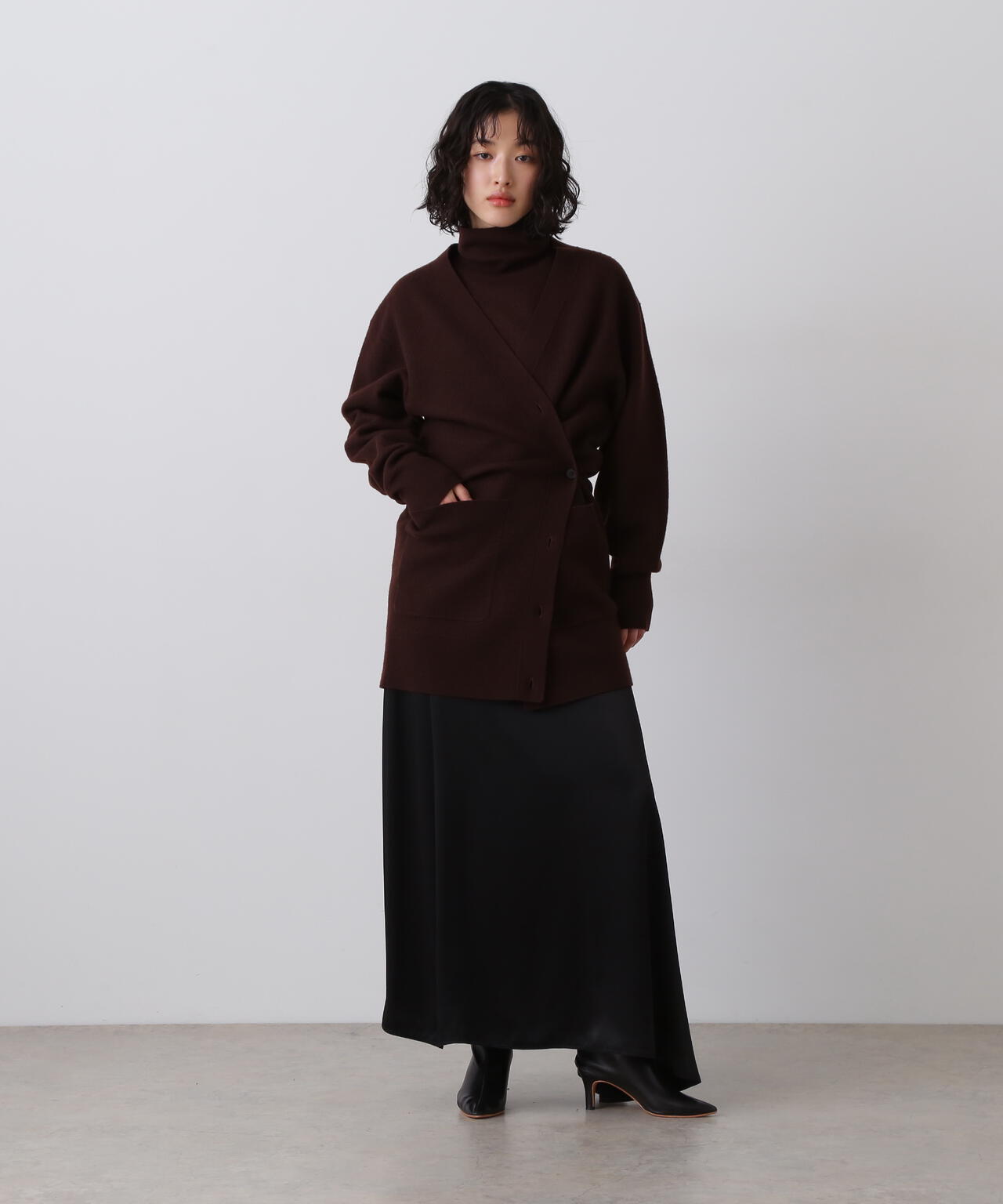 YLÈVE / ULTARAFINE MERINO WOOL MILLED KNIT CARDIGAN | YLÈVE