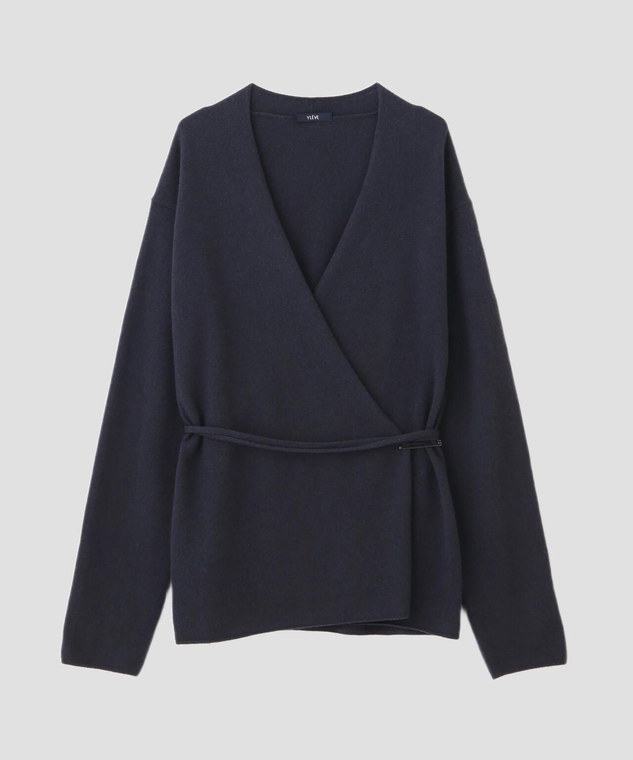 YLÈVE / CASHMERE KNIT WRAP CARDIGAN | YLÈVE（イレーヴ） ｜【公式