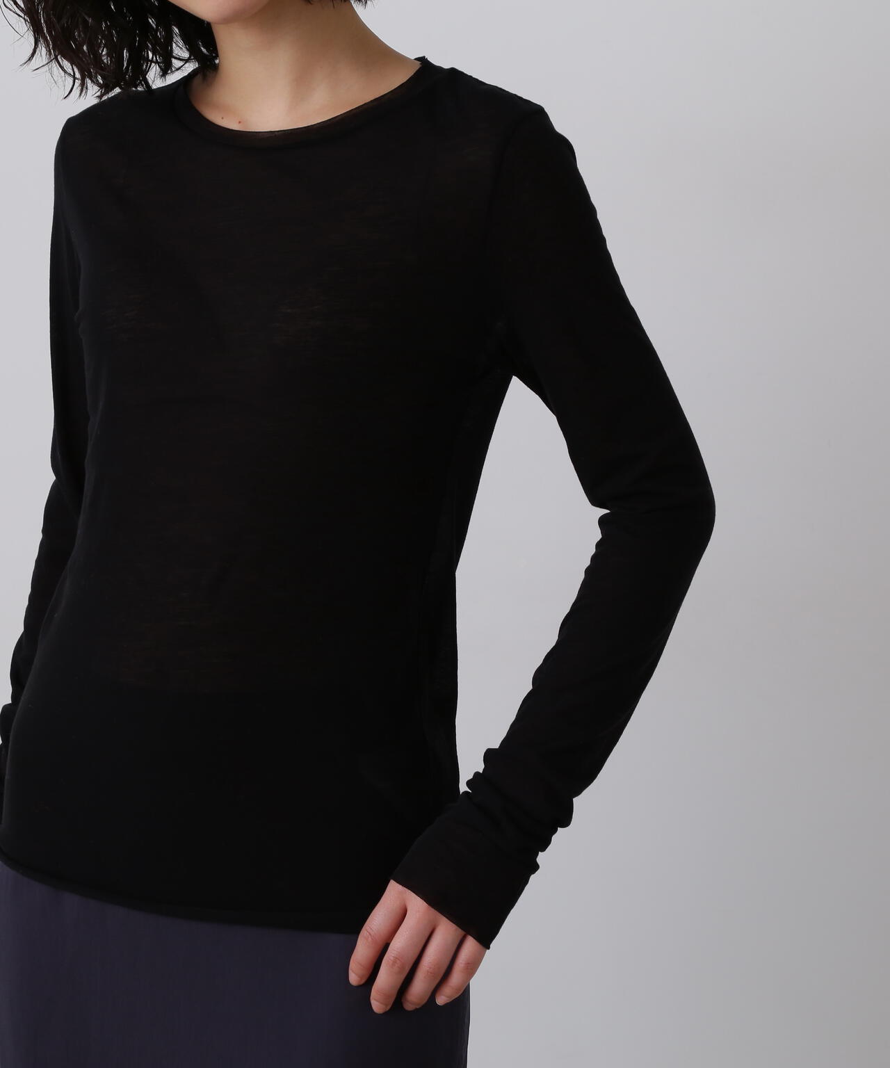 YLÈVE / COTTON SUPER HIGH-TWISTED BIO PULL OVER