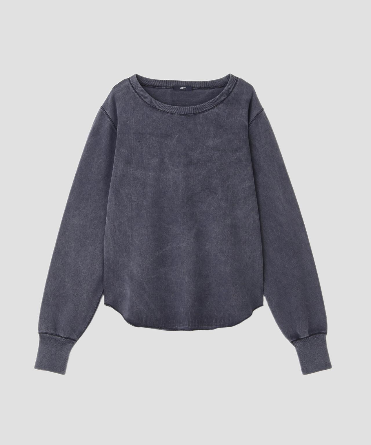 YLÈVE / OPEN END COTTON PIGMENT DYE LONG SLEEVE T‐SHIRT