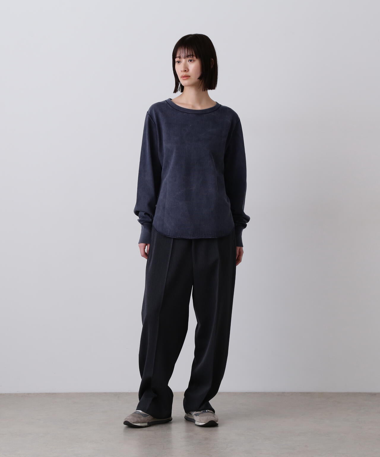 YLEVE シャツ YLÈVE / OPEN END COTTON PIGMENT DYE LONG SLEEVE T‐SHIRT