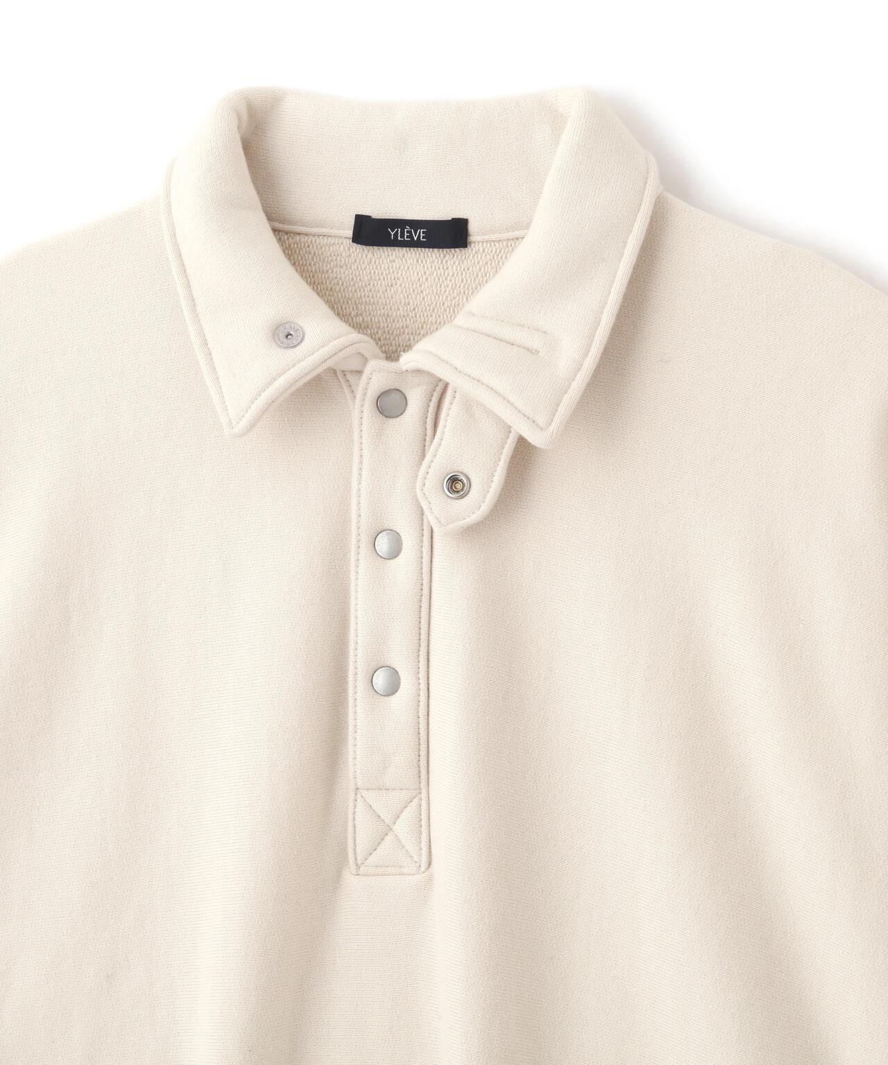 YLÈVE / HEAVY WEIGHT FLEECE BLEACH SNAP PULLOVER