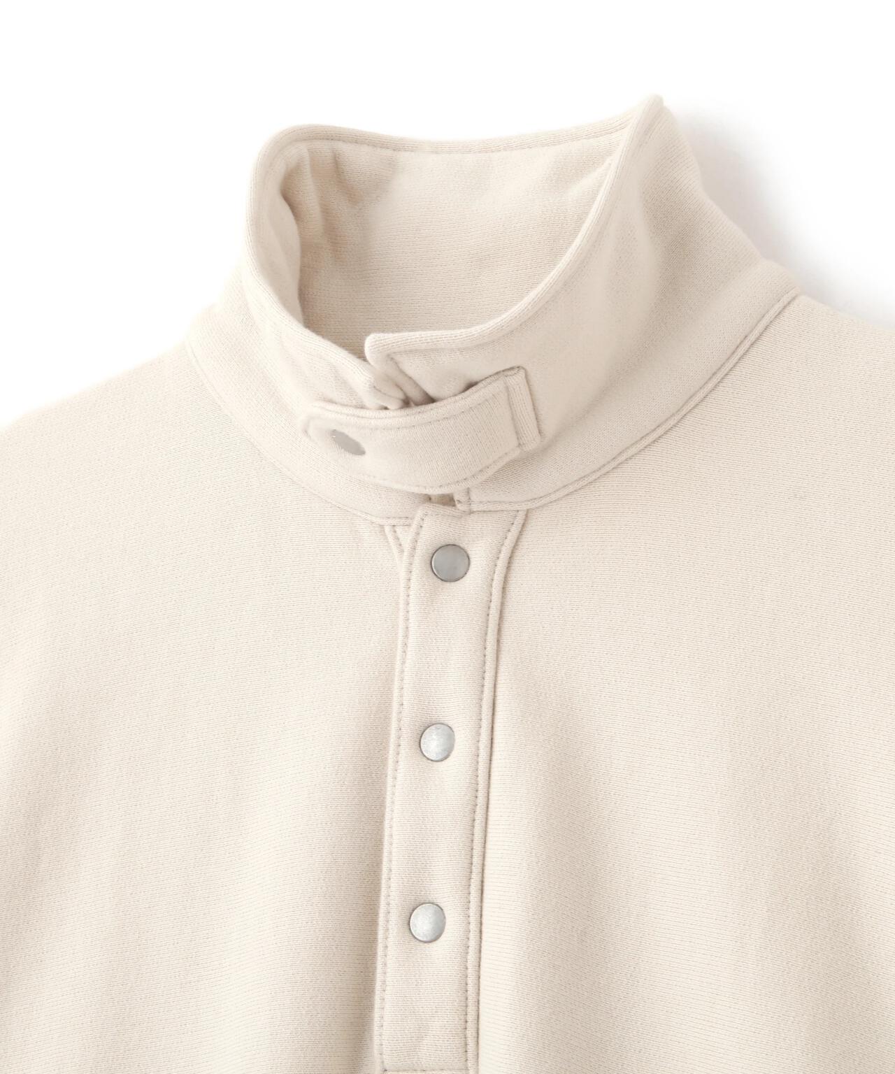 YLÈVE / HEAVY WEIGHT FLEECE BLEACH SNAP PULLOVER