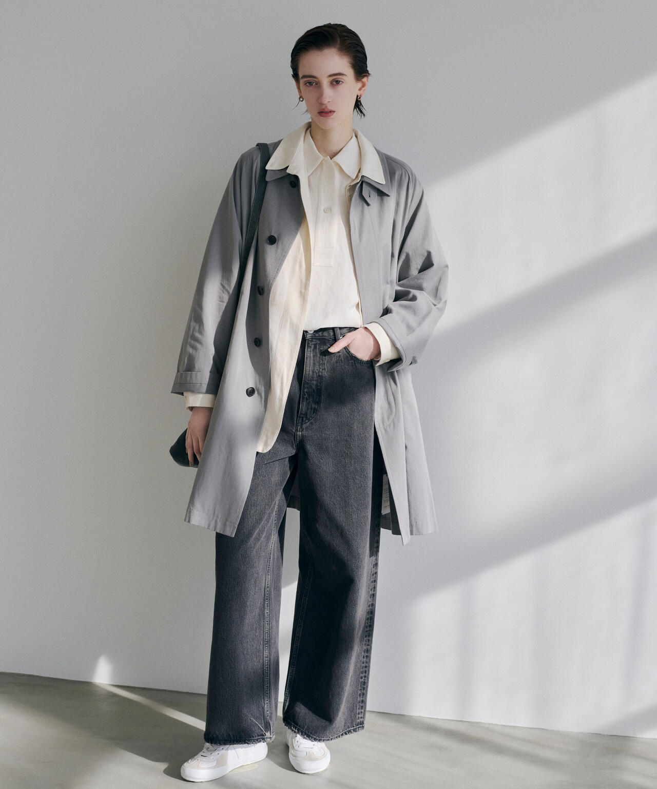 YLEVE / COTTON BREND CHAMBRAY COAT