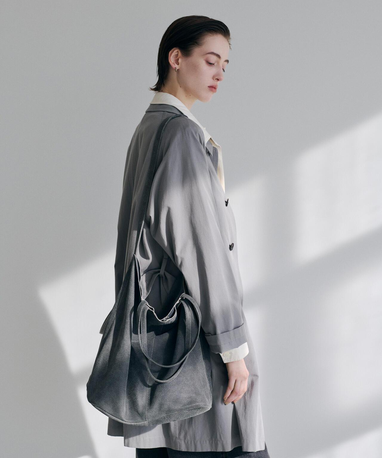 YLEVE / COTTON BREND CHAMBRAY COAT