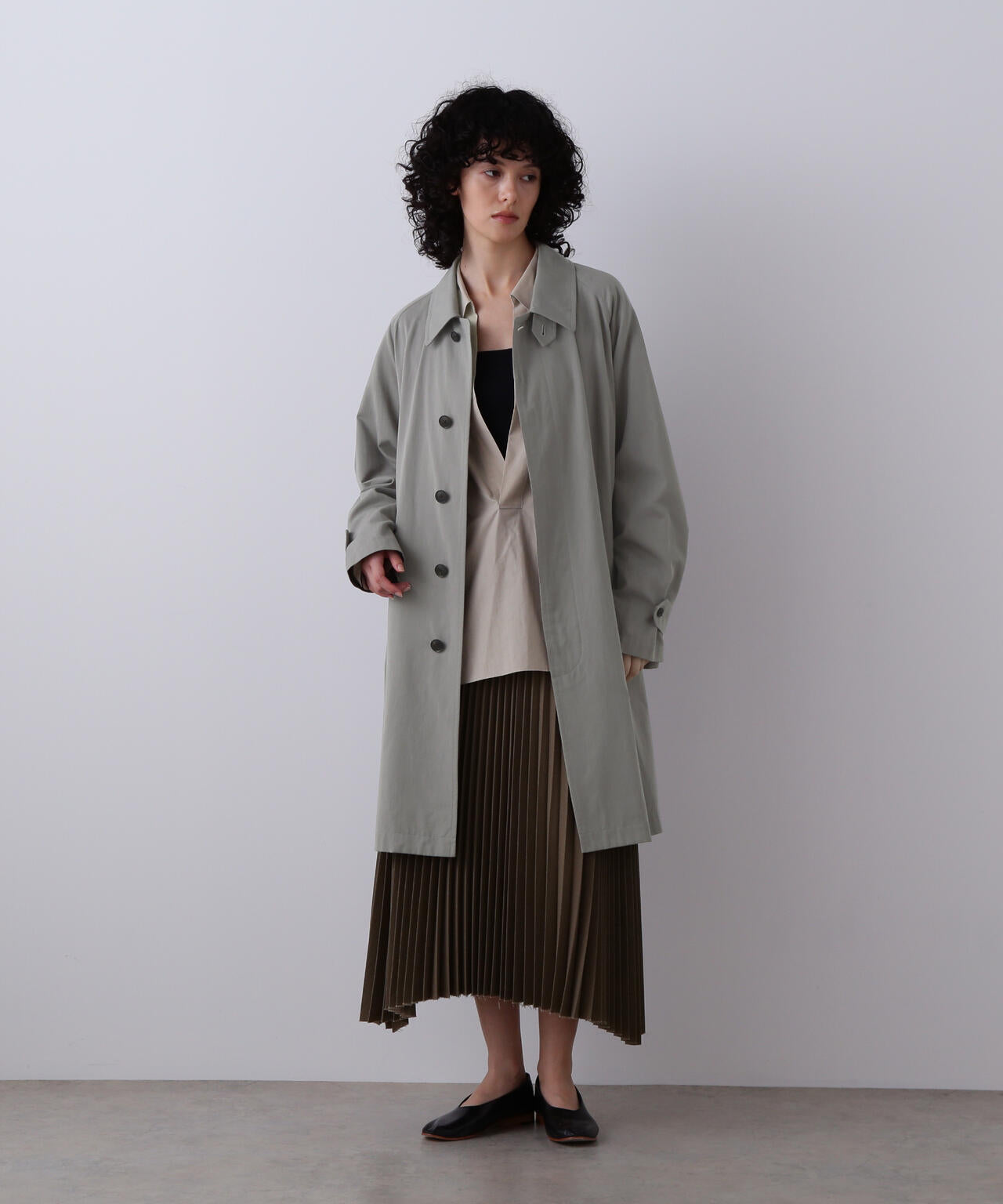 YLEVE / COTTON BREND CHAMBRAY COAT