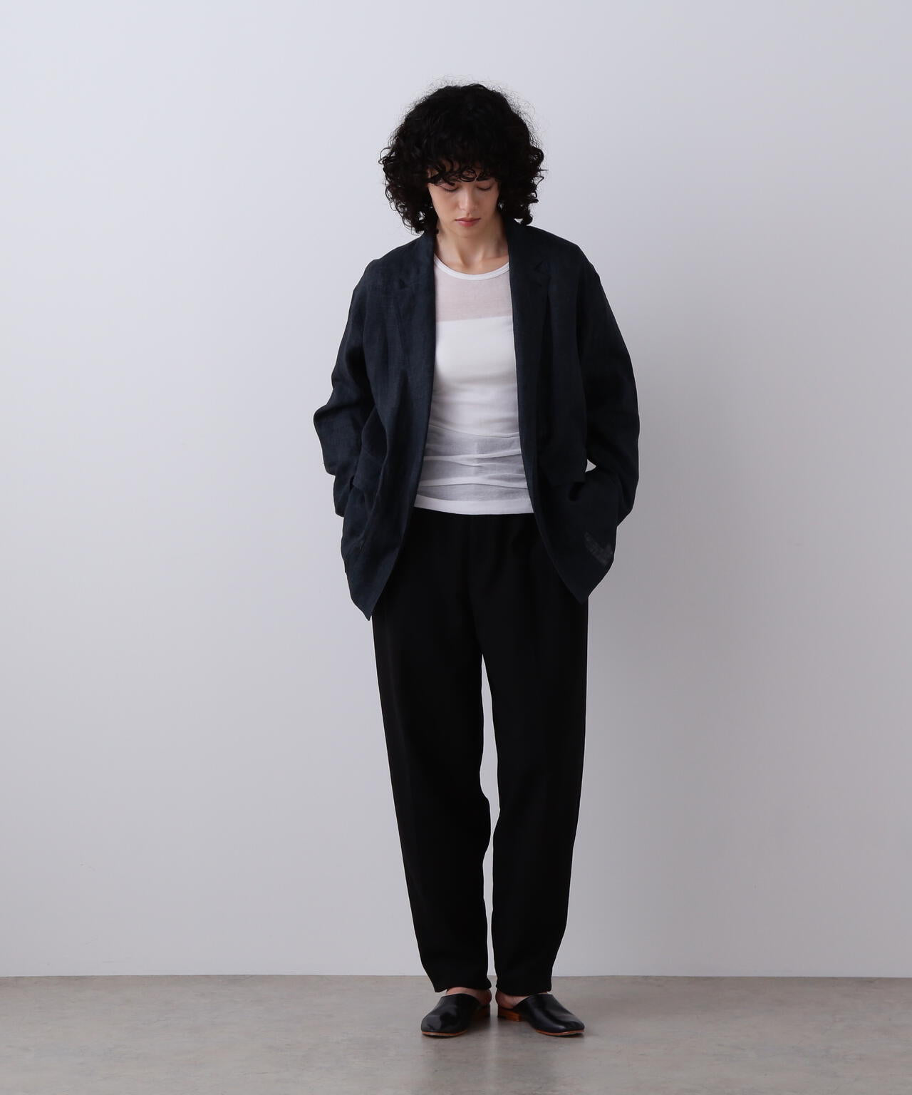 YLEVE / LINEN POPLIN JACKET