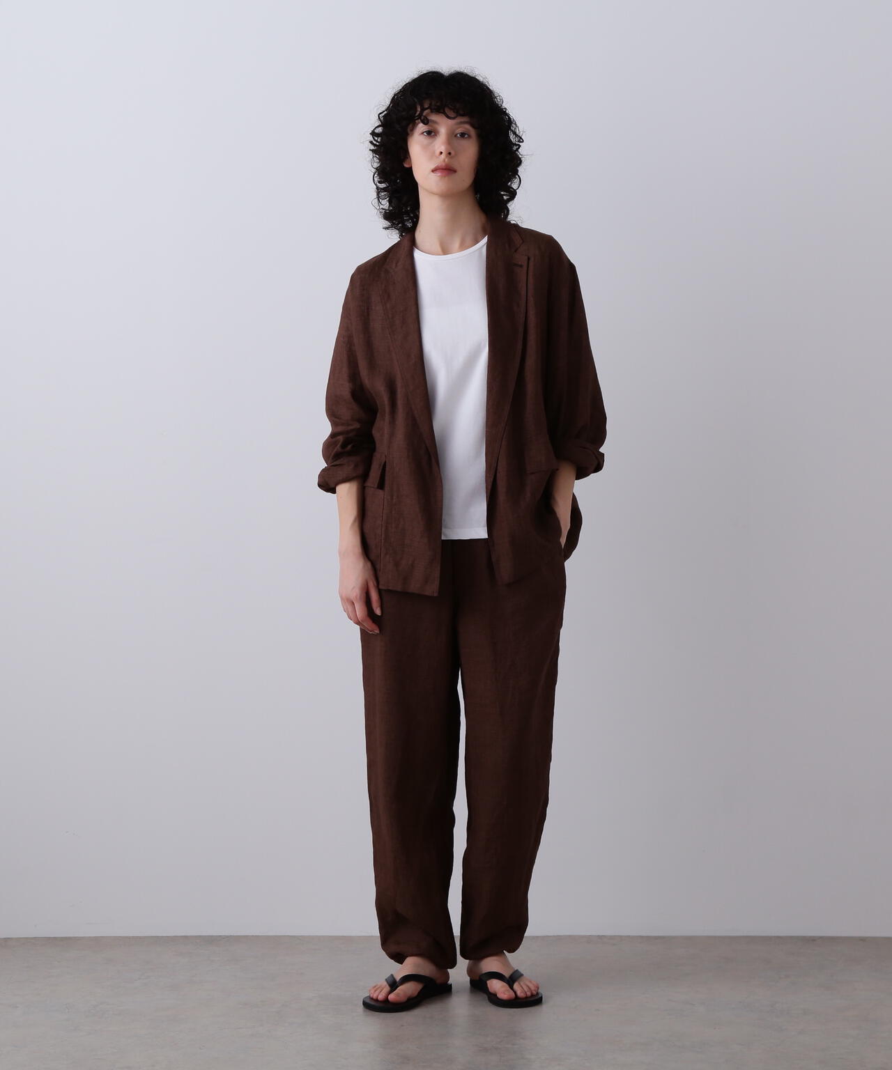 YLEVE / LINEN POPLIN JACKET