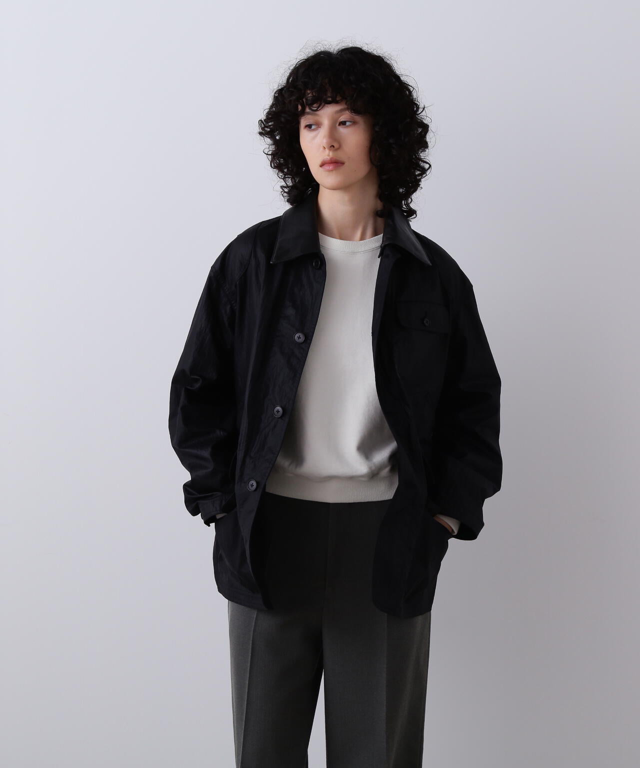 YLEVE イレーヴ HEMP ORGANIC COTTON ジャケット黒 5 中古・古着通販】YLEVE (イレーヴ) YLEVE HEMP ORGANIC COTTON CANVAS