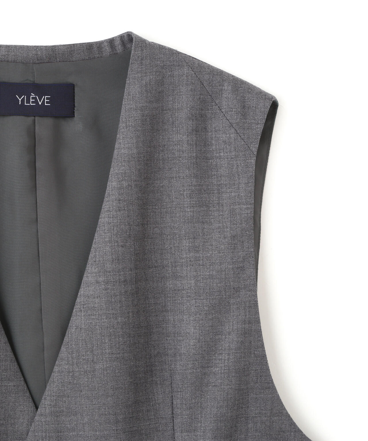 YLEVE / SUPER120'S CHAMBRAY WOOL VEST | YLÈVE（イレーヴ） ｜【公式