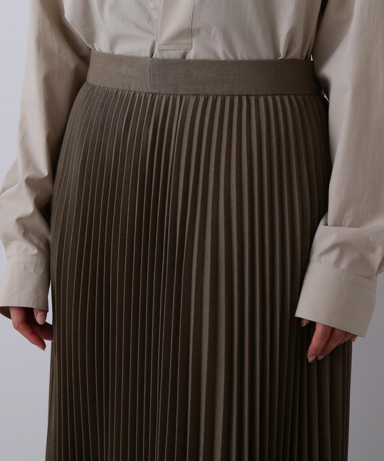 YLEVE / VINTAGE PIGMENTDYE WOOL PLEATED SKIRT | YLÈVE（イレーヴ