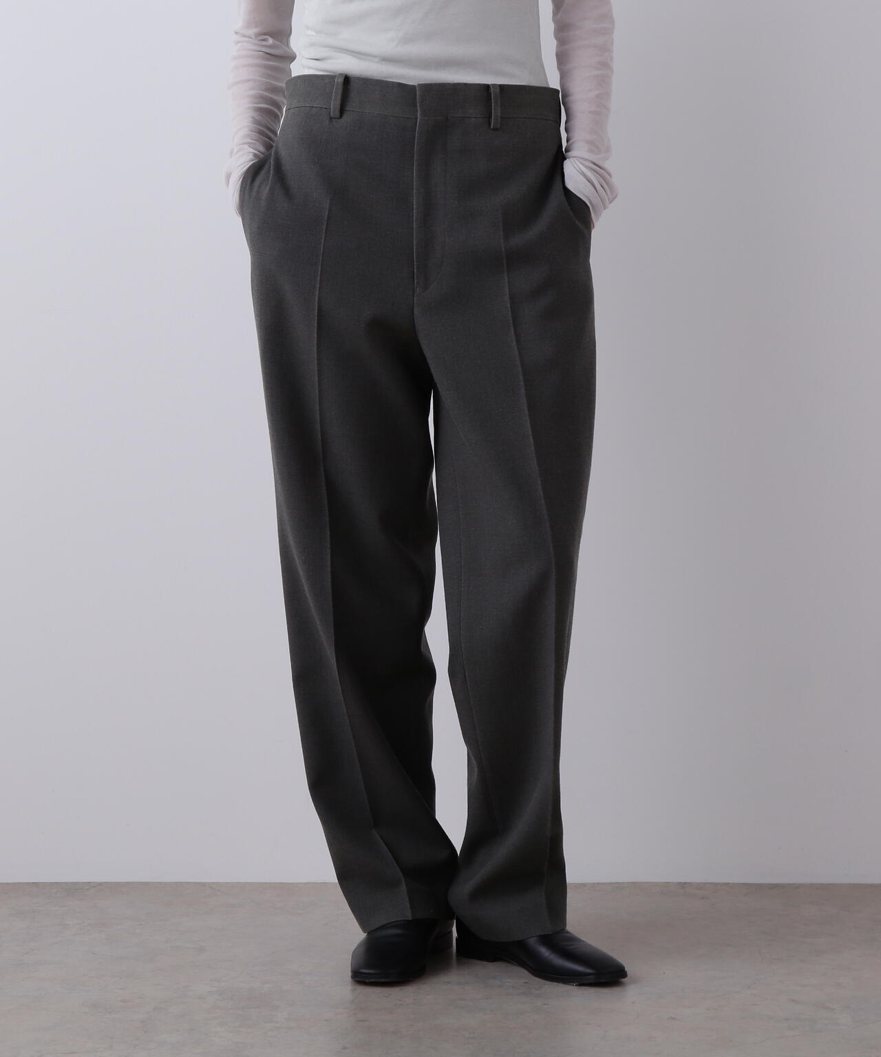 YLEVE / VINTAGE PIGMENTDYE WOOL TROUSERS