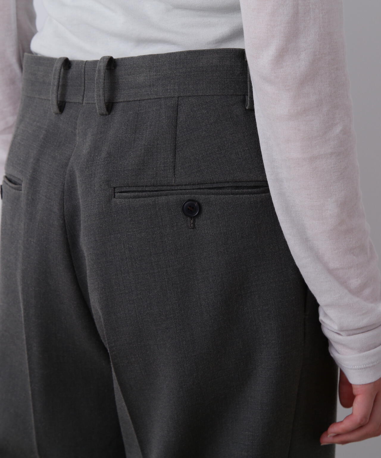 YLEVE / VINTAGE PIGMENTDYE WOOL TROUSERS