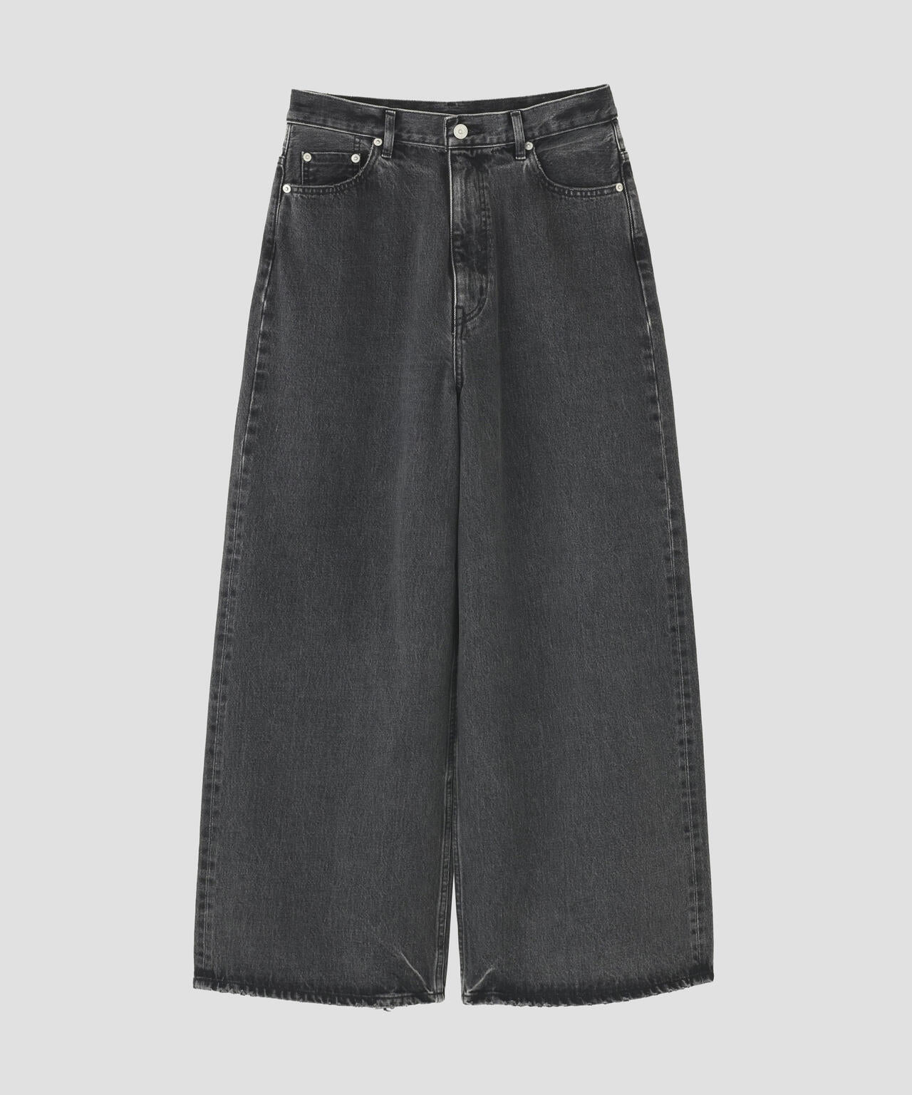 YELÈVE イレーヴ ワイドストレートブラックデニム 4 YLEVE / 13.5oz DENIM HIGH WAIST WIDE | YLÈVE（イレーヴ） ｜【公式