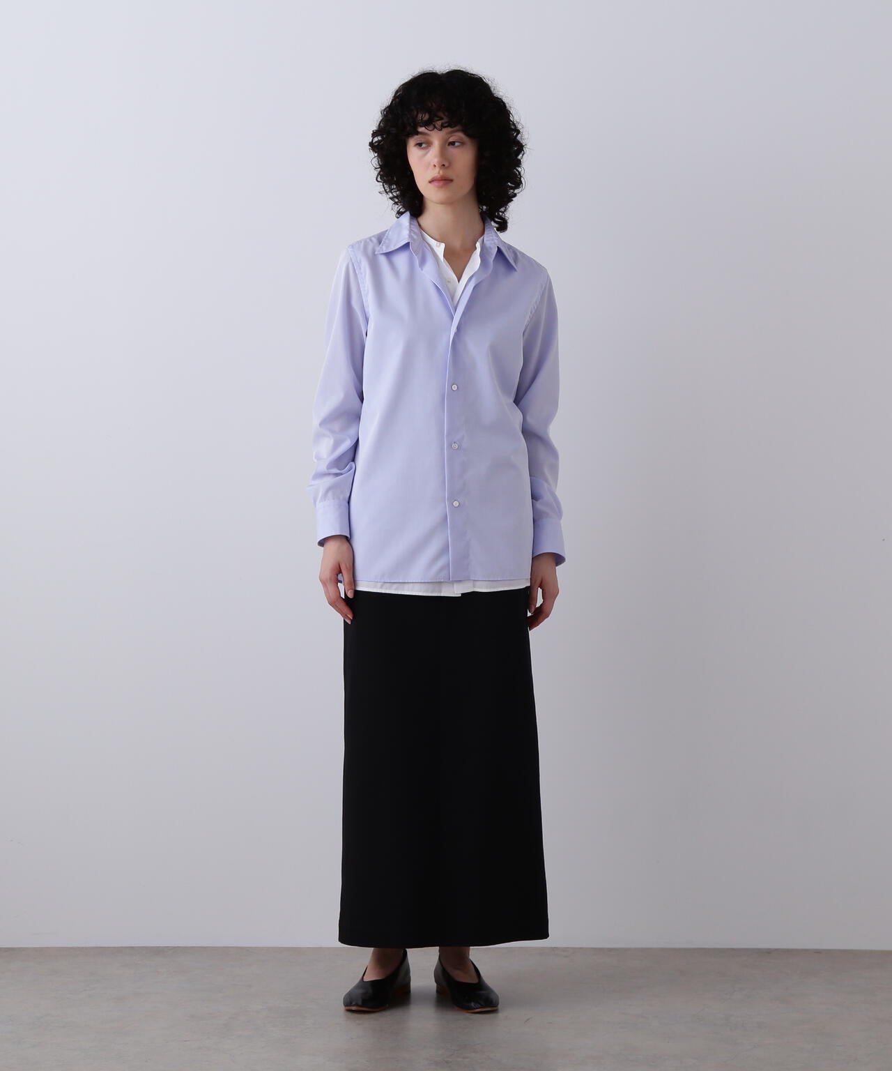 YLEVE / COTTON BROAD CLOTH LAYERED SHIRT | YLÈVE（イレーヴ