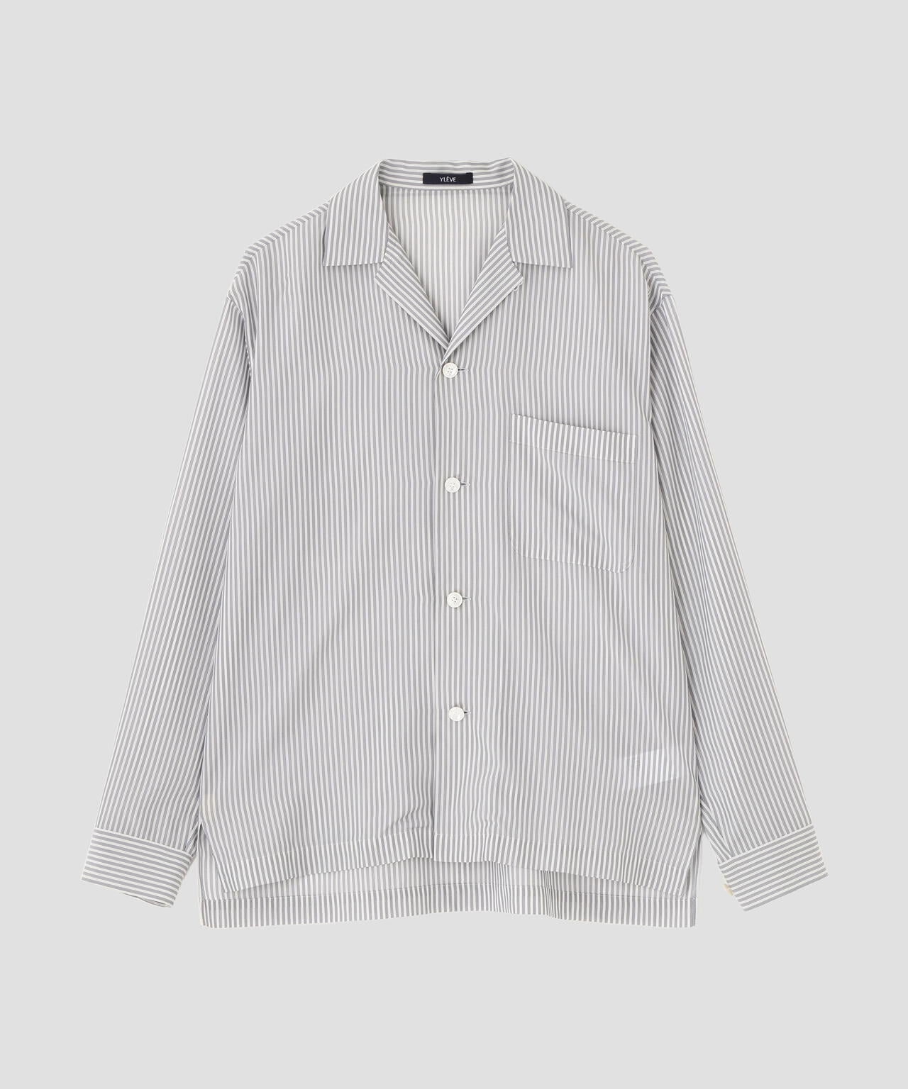 YLEVE / ACETATE CUPRA STRIPE PAJAMA SHIRT