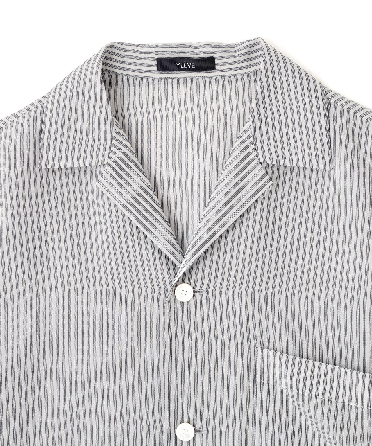 YLEVE / ACETATE CUPRA STRIPE PAJAMA SHIRT