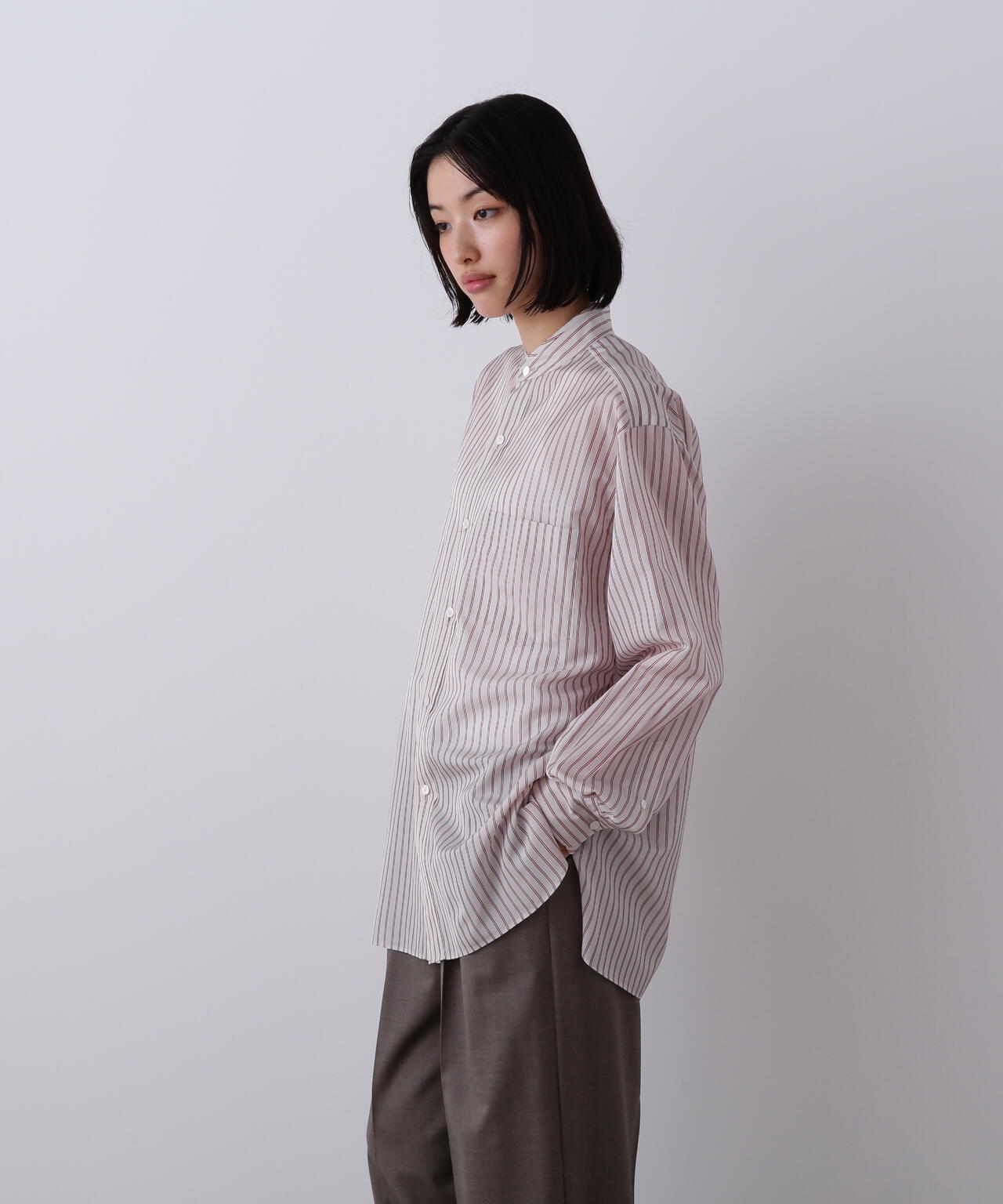 YLEVE / ACETATE CUPRA STRIPE SHIRT