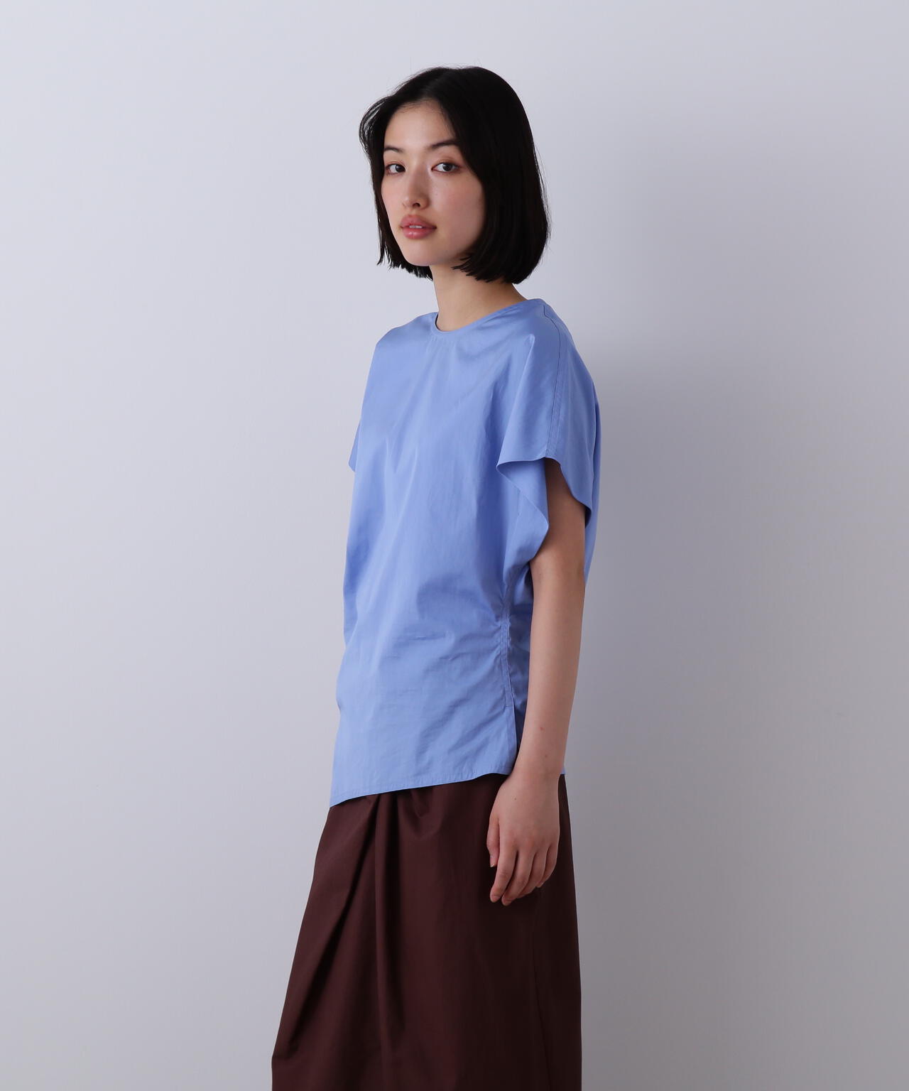 YLEVE / FINX COTTON WEATHER ASYMMETRY PULLOVER SHIRT