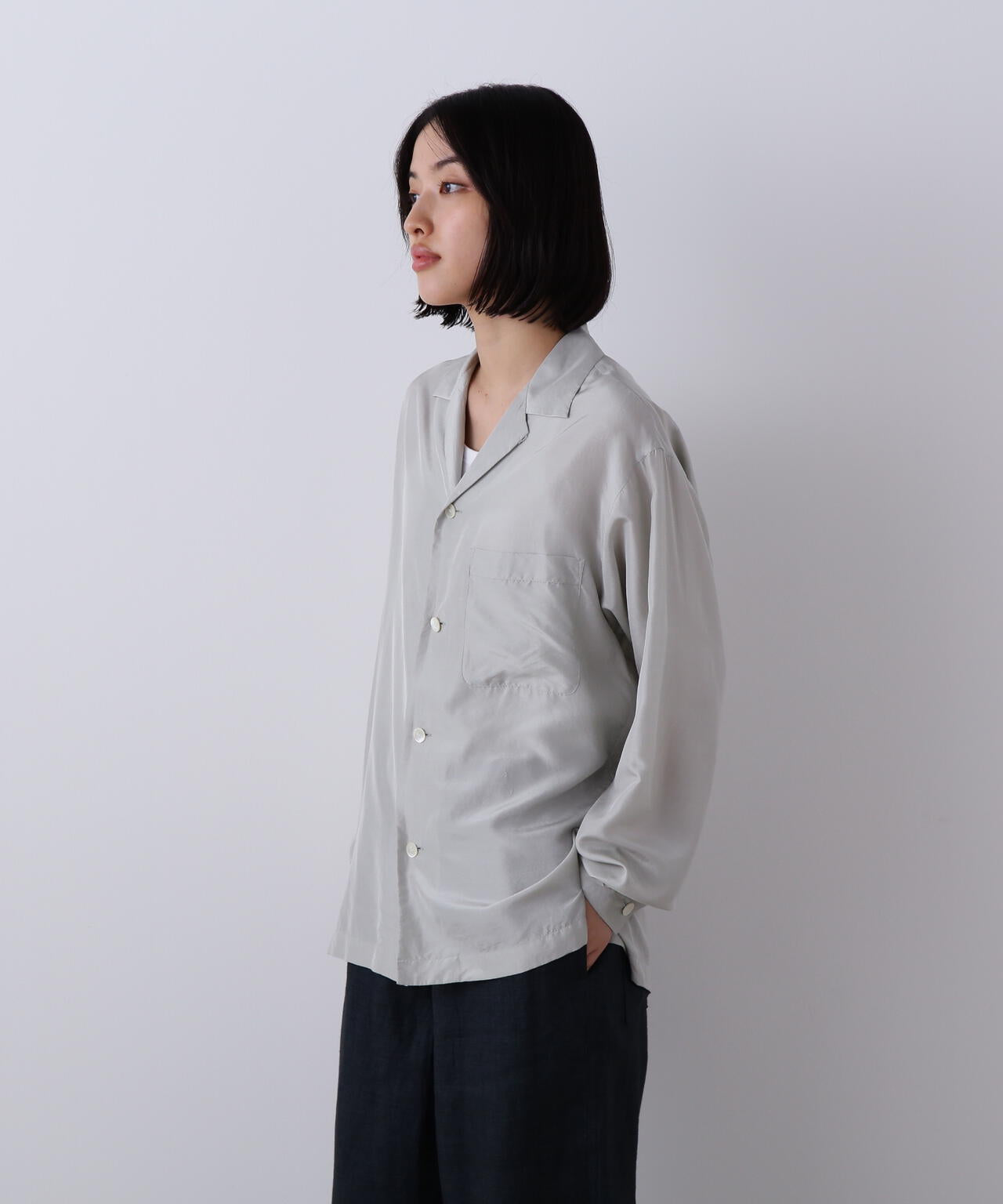 YLEVE / SILK HABUTAE PAJAMA SHIRT | YLÈVE（イレーヴ） ｜【公式