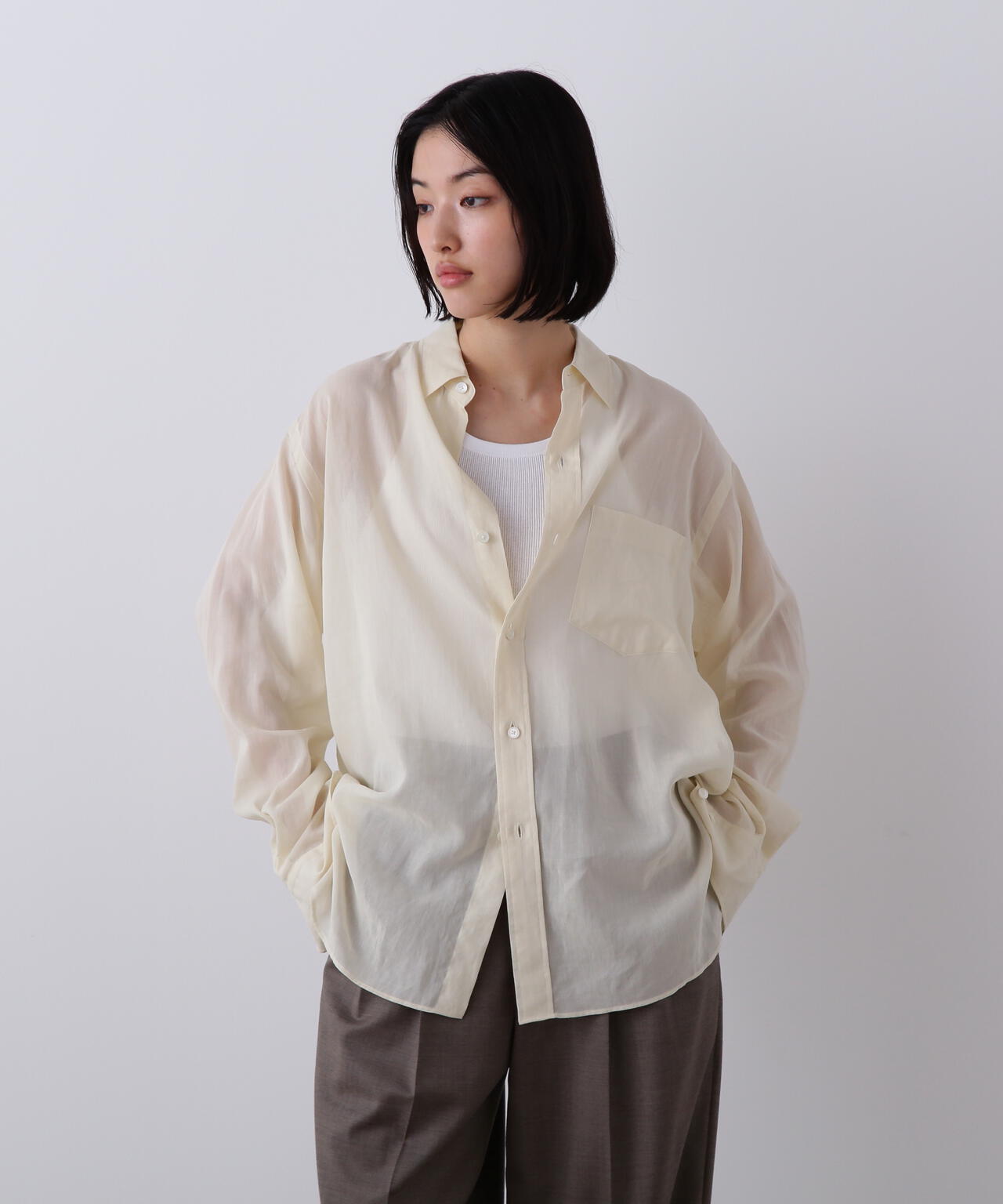 YLEVE / COTTON VOILE LAWN LONG SLEEVE SHIRT | YLÈVE（イレーヴ