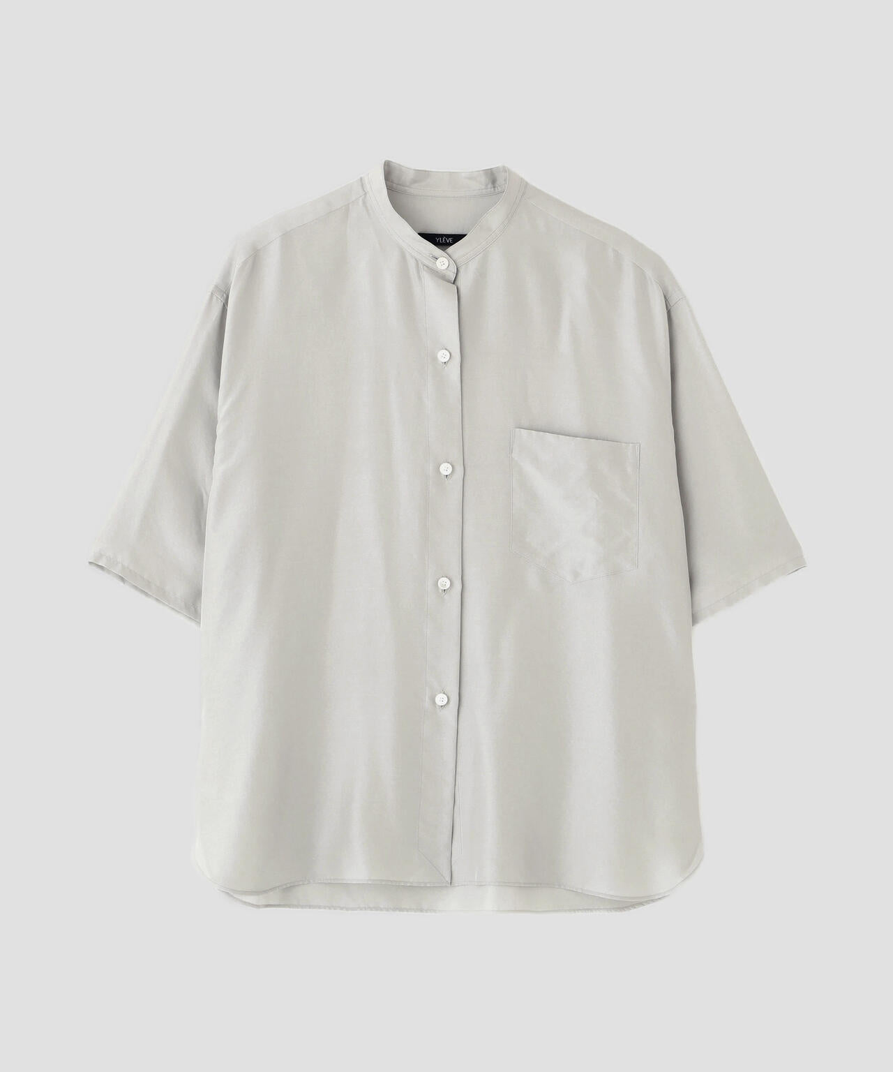 イレーヴ　YLÈVE ACETATE SATIN SK YLEVE / SILK HABUTAE SHORT SLEEVE SHIRT | YLÈVE（イレーヴ