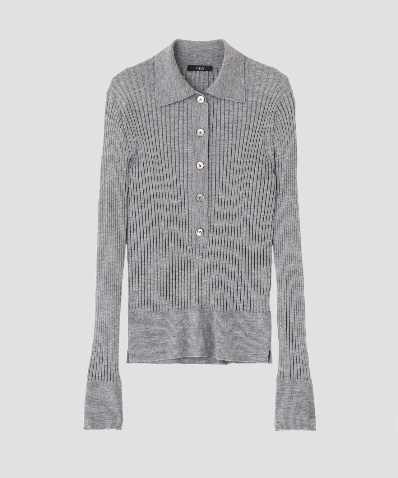 Deuxieme Classe　YLEVE RIB KNIT　イレーブ YLEVE / WOOL SILK CASHMERE RIB KNIT POLO | YLÈVE（イレーヴ