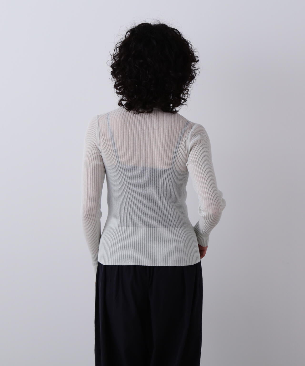 YLEVE / SHEER RIB KNIT LONG SLEEVE PULLOVER | YLÈVE（イレーヴ
